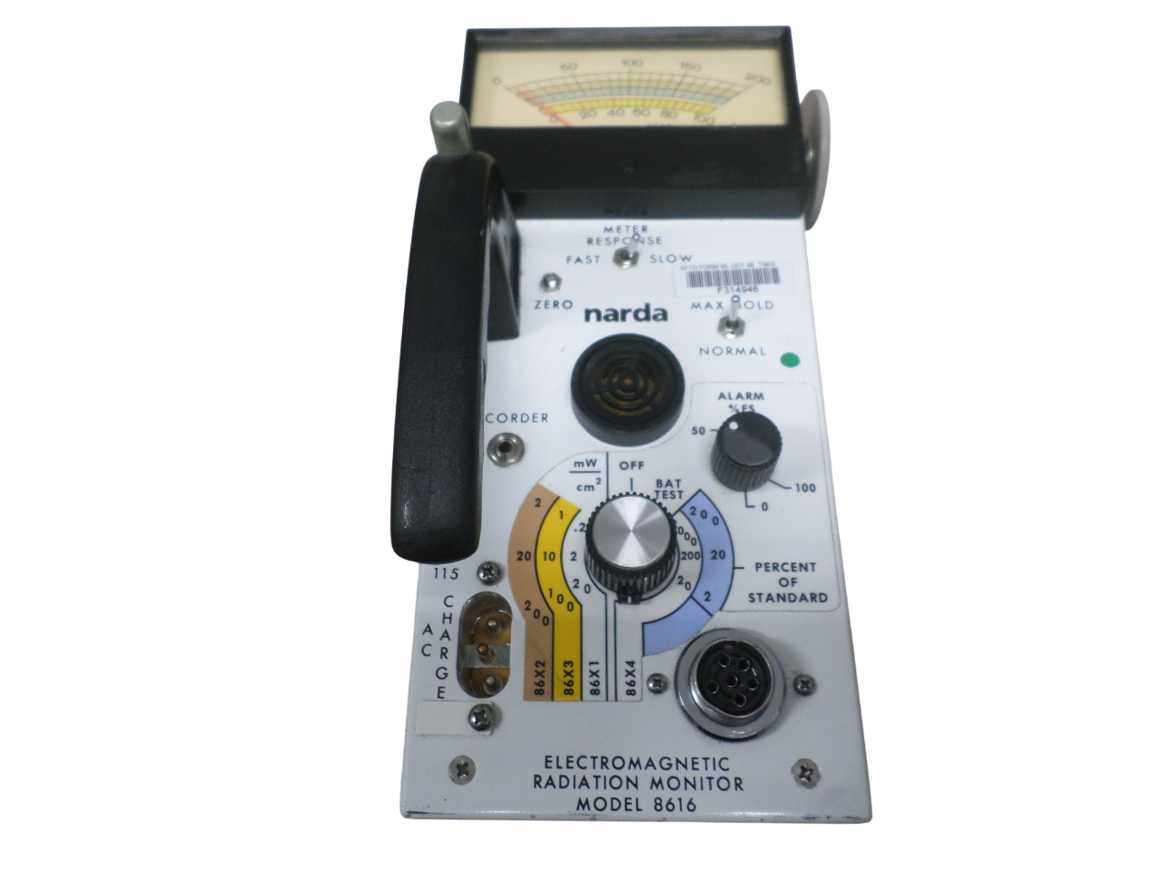 Narda Model: 8616 Electromagnetic Radiation Monitor.