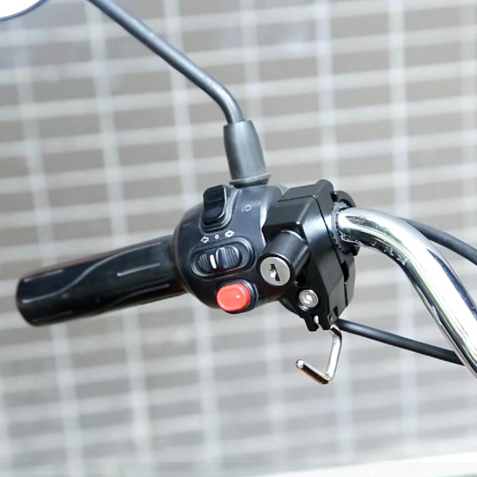 Motorcycle Helmet Lock Handlebar 22mm-25mm Anti-theft Security Motorbike 2 Keys