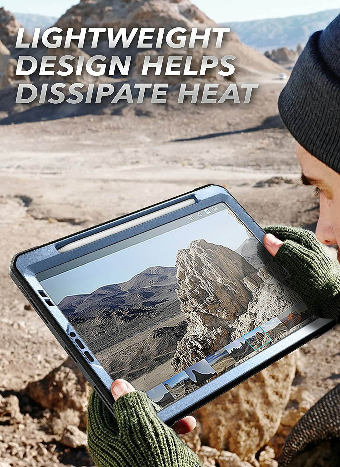 For iPad Pro 12.9" (6th/5th/4th Gen) 2022, SUPCASE w/ Pen Slot Case Screen Cover