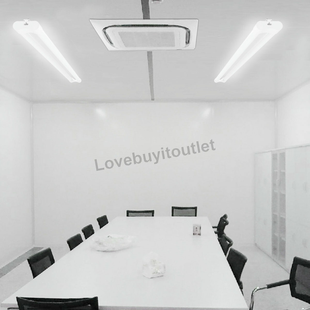 4 Pack 36W Double Tube Light Fixture LED Shop Light for Garage Daylight 6000K