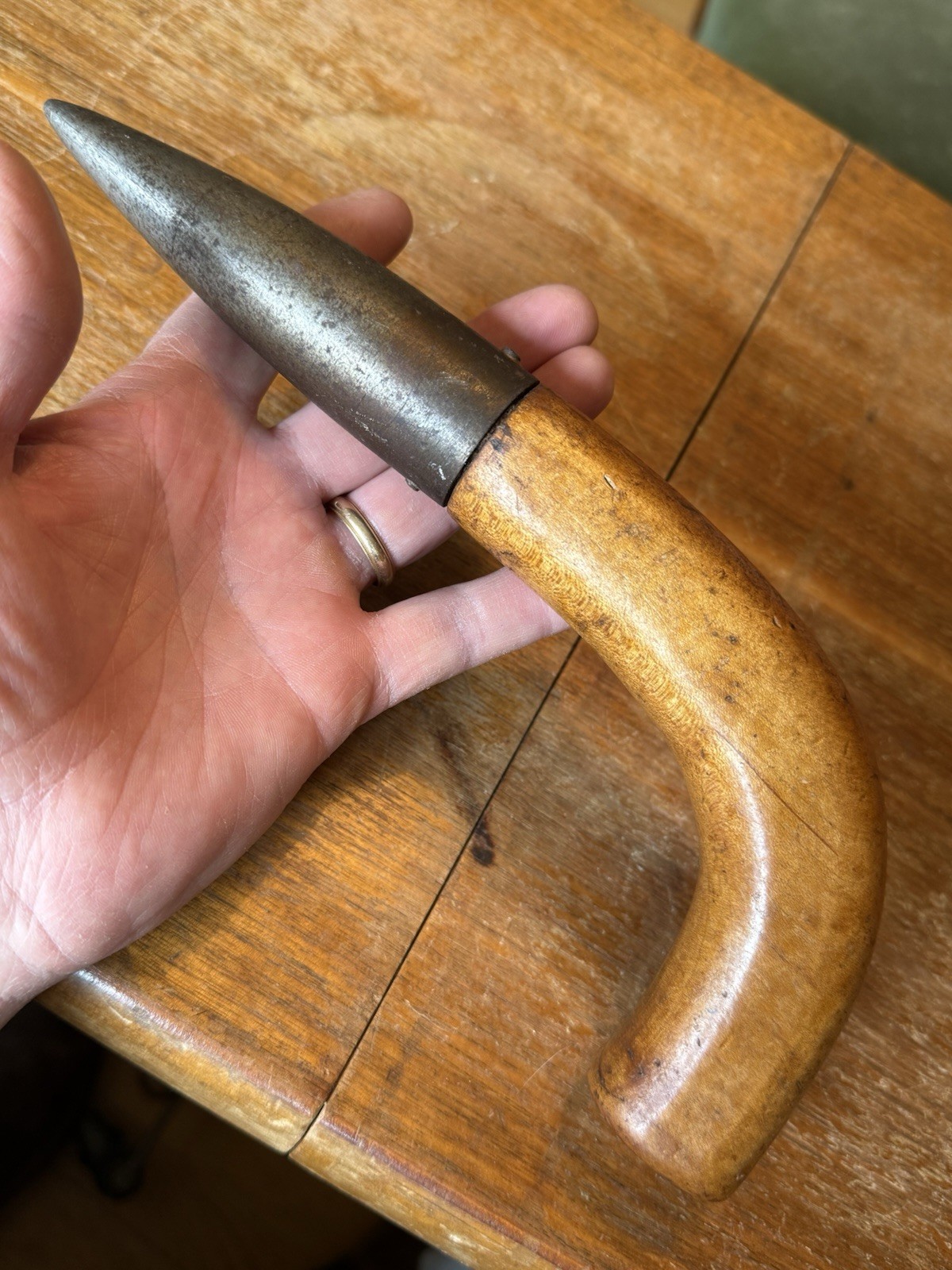 Antique Dibber/Dibbler, nice tool from the 1800s. worn hardwood handle