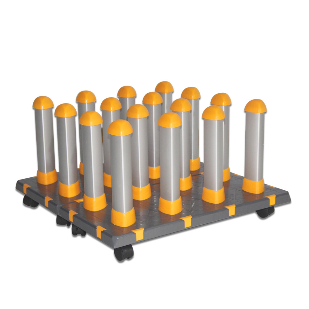 US Detachable Free Assembly Mobile Material Floor Rack for Vinyl with 2 Modules