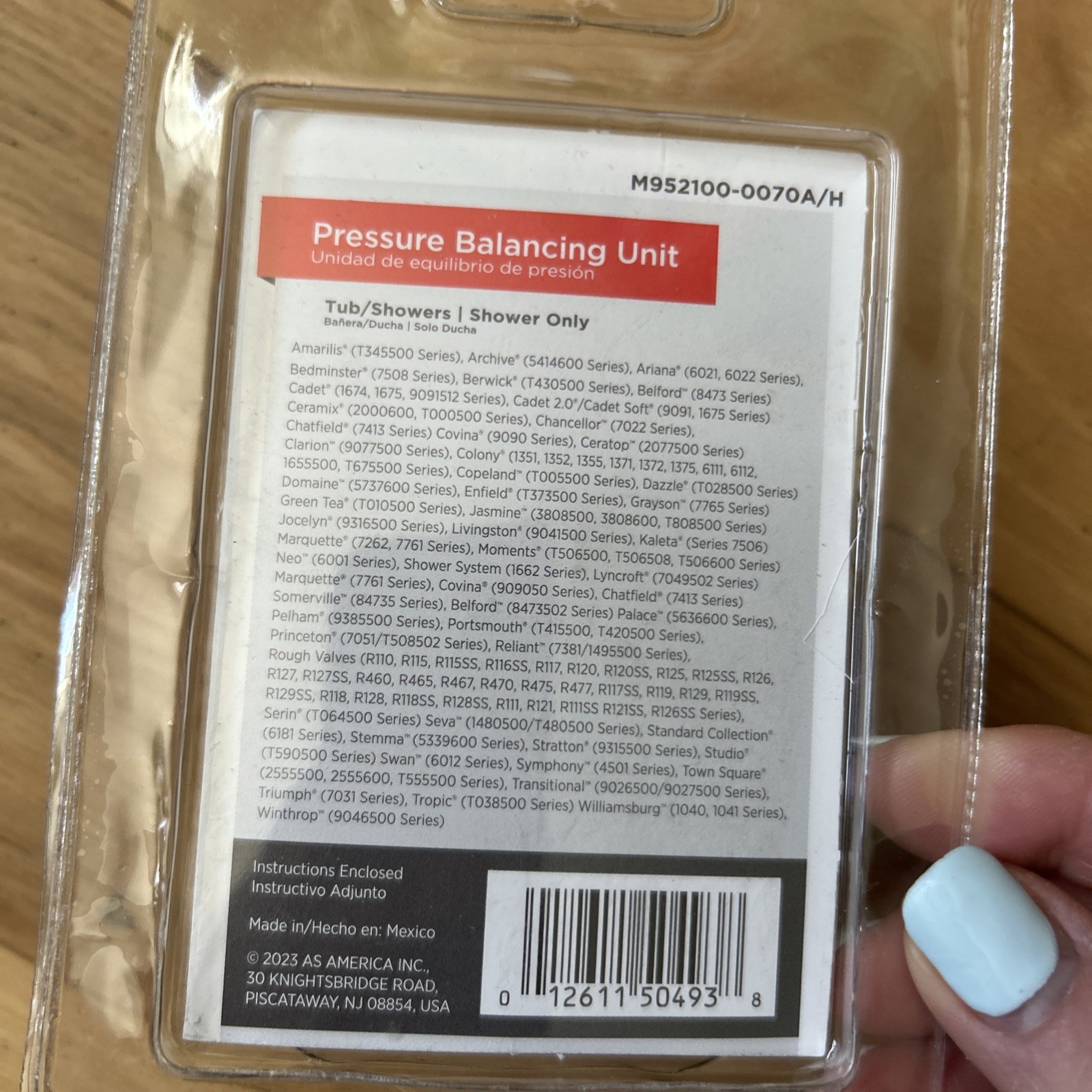 American Standard M952100-0070A/H Pressure Balancing Unit for Tub and Shower