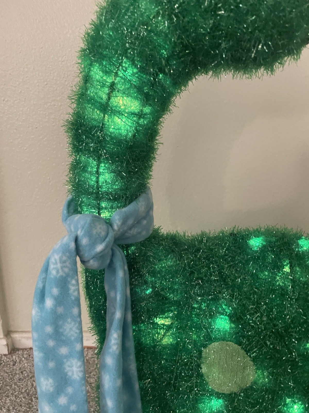 RARE Wondershop From Target Lit Tinsel Christmas Dinosaur WORKS, No Present
