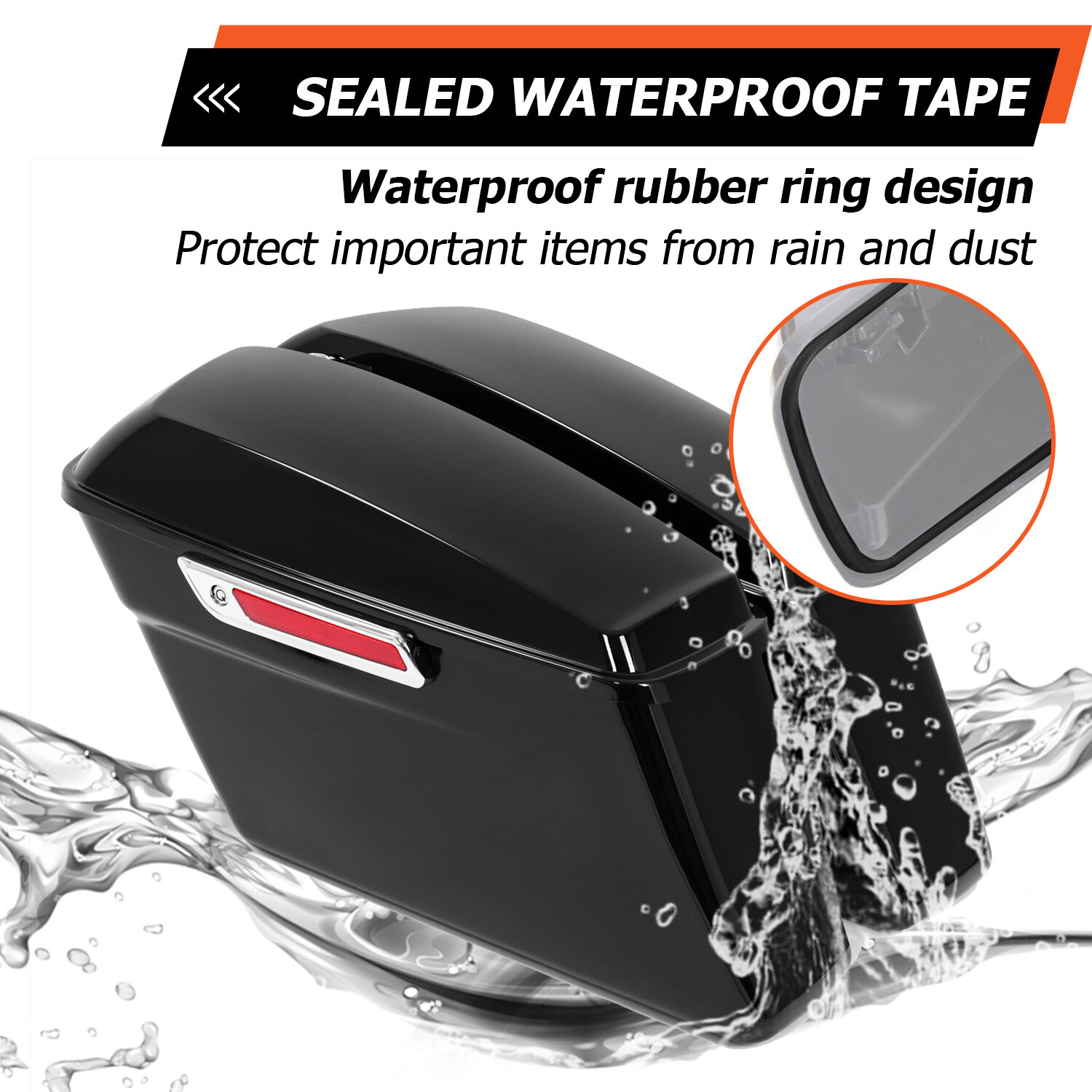 For Harley Touring Road Electra Glide 93-13 Black Hard Saddlebags Saddle Bags