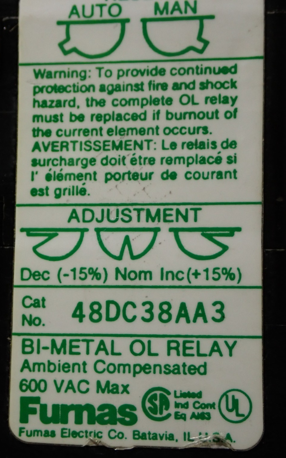 Furnas 14DP32A*81 Size 1 Starter 27 Amp 600VAC w/ 75D73070A Coil TESTED S933