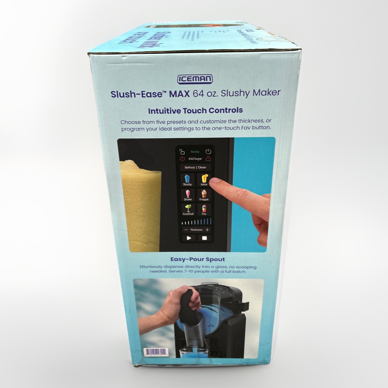 Iceman Slush-Ease Slushy Maker with Customizable Thickness, 64oz, Black