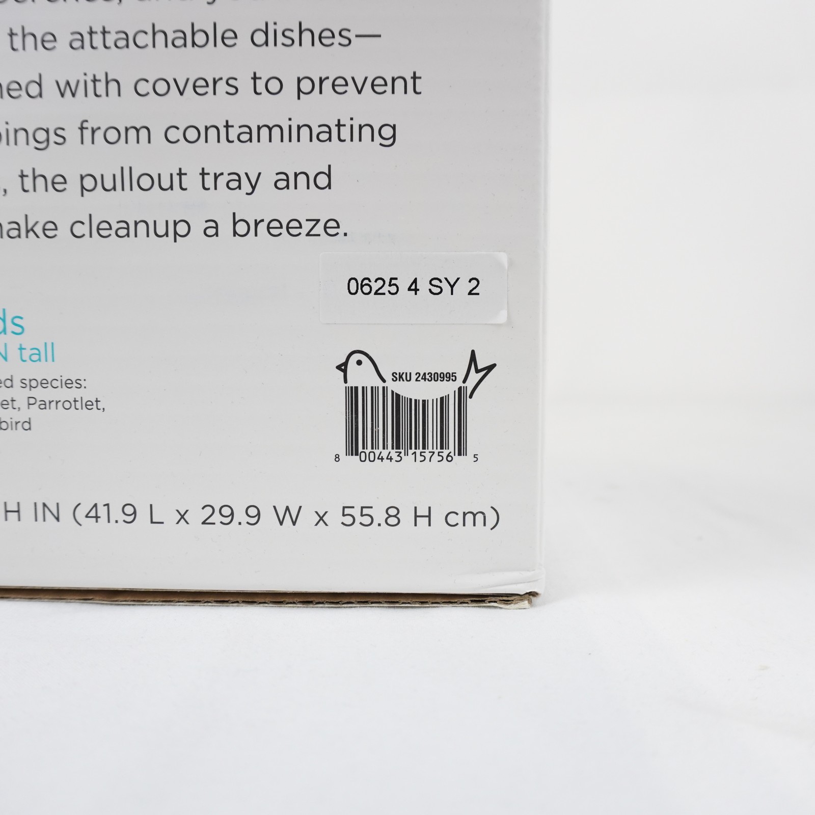 You & Me Parakeet Habitat Scallop Top Cage In Gray With Perches & Covered Dishes