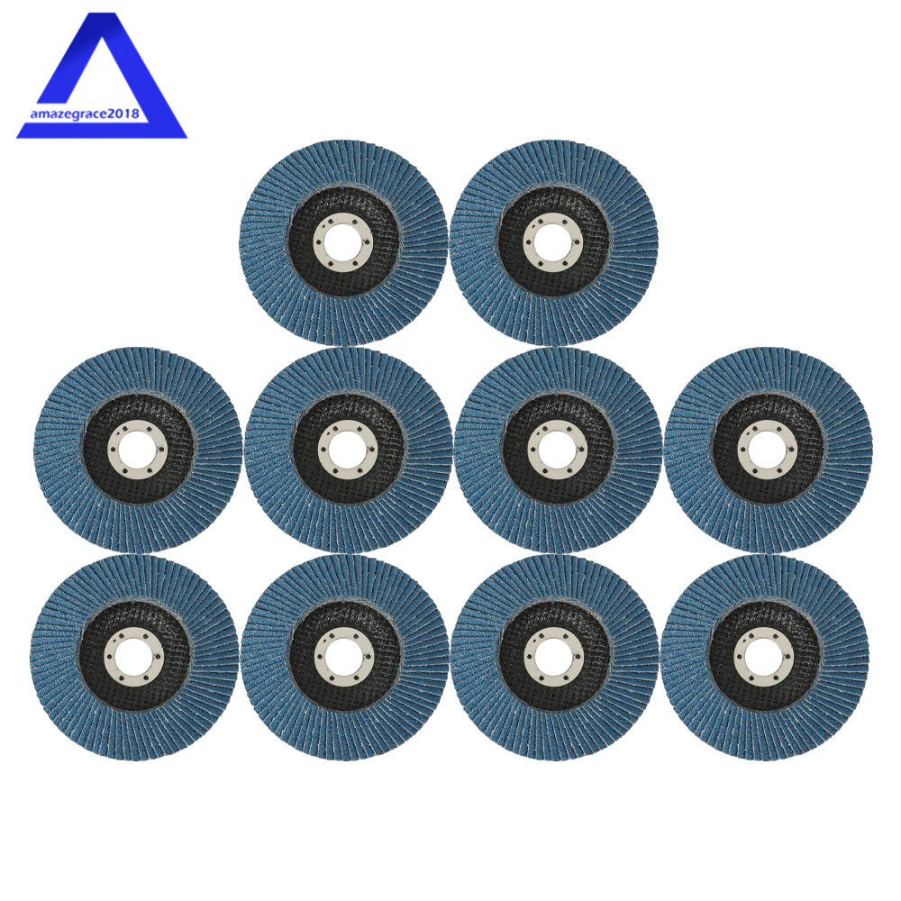 10×Premium Zirconia Flap Disc / Wheel Angle Grinder Sanding Disk 5" 125mm 40Grit