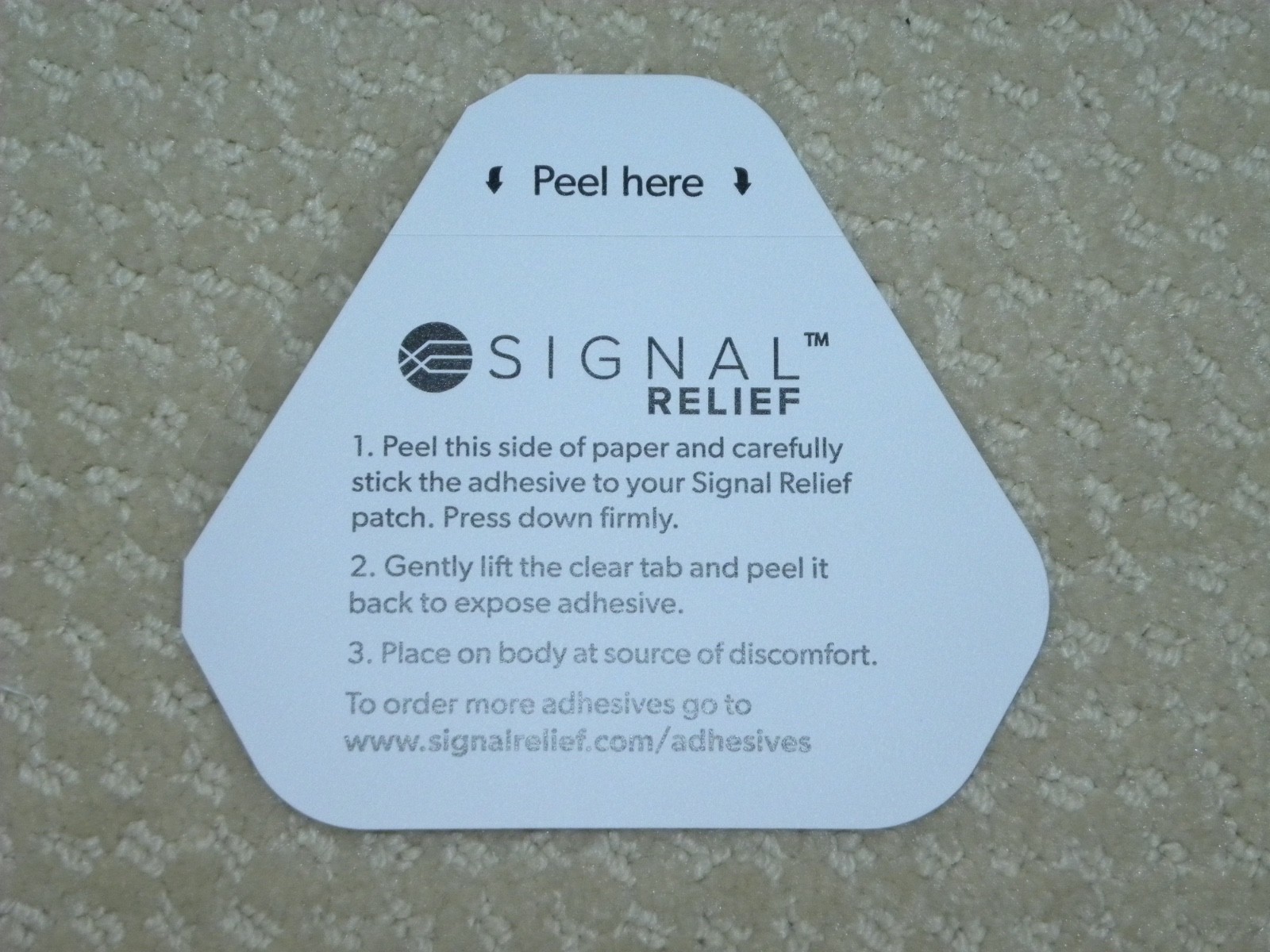 Lot of 5 SIGNAL RELIEF Reusable Adhesive **Adhesive ONLY No Patch** NEW