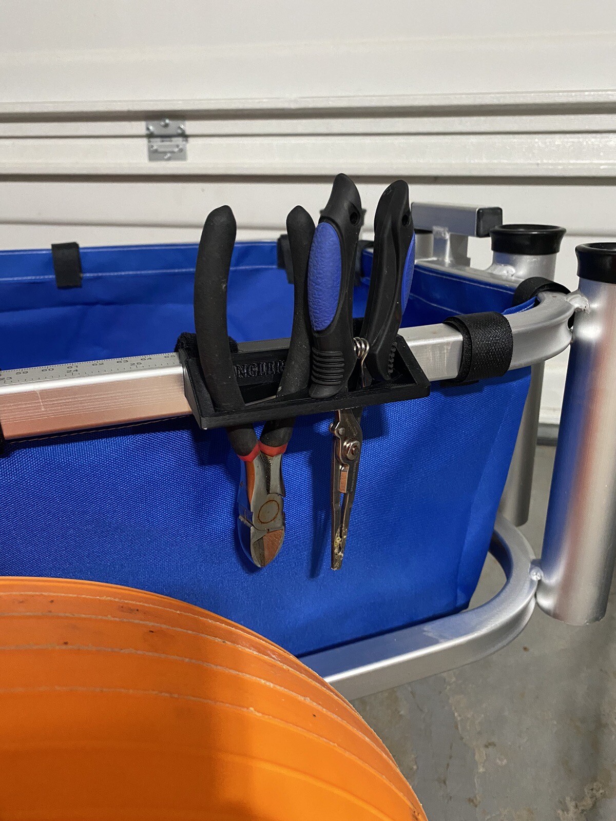 Fishing Tool Holder - Beach Cart Or Pontoon - Square tube, Side Cutters, Pliers
