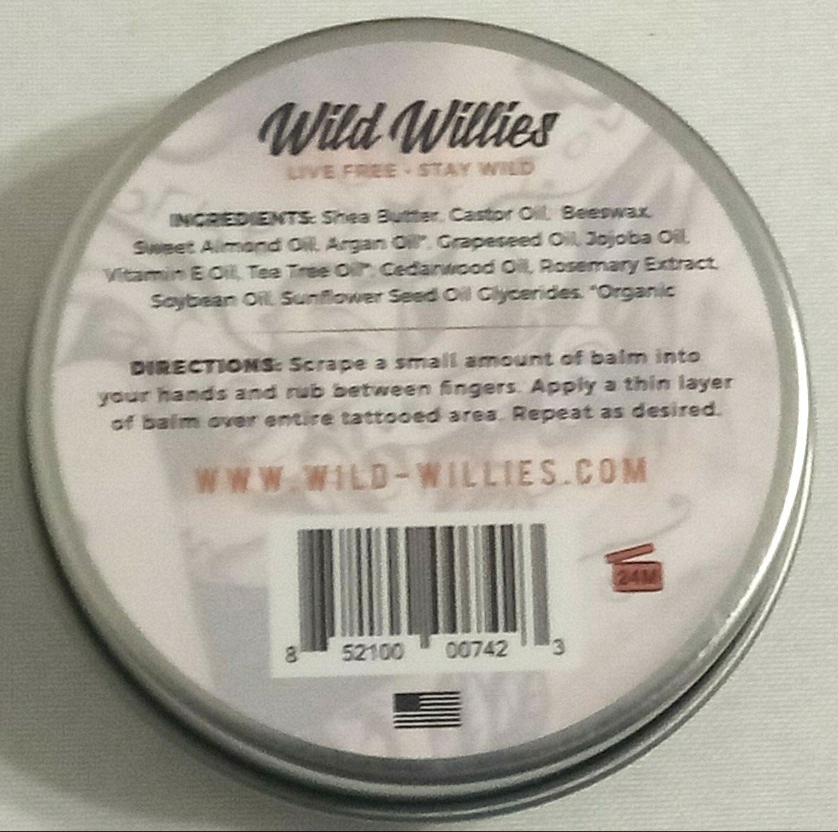 LOT OF 6 Wild Willies Tattoo Butter Balm Aftercare Soothing, Healing Ointment