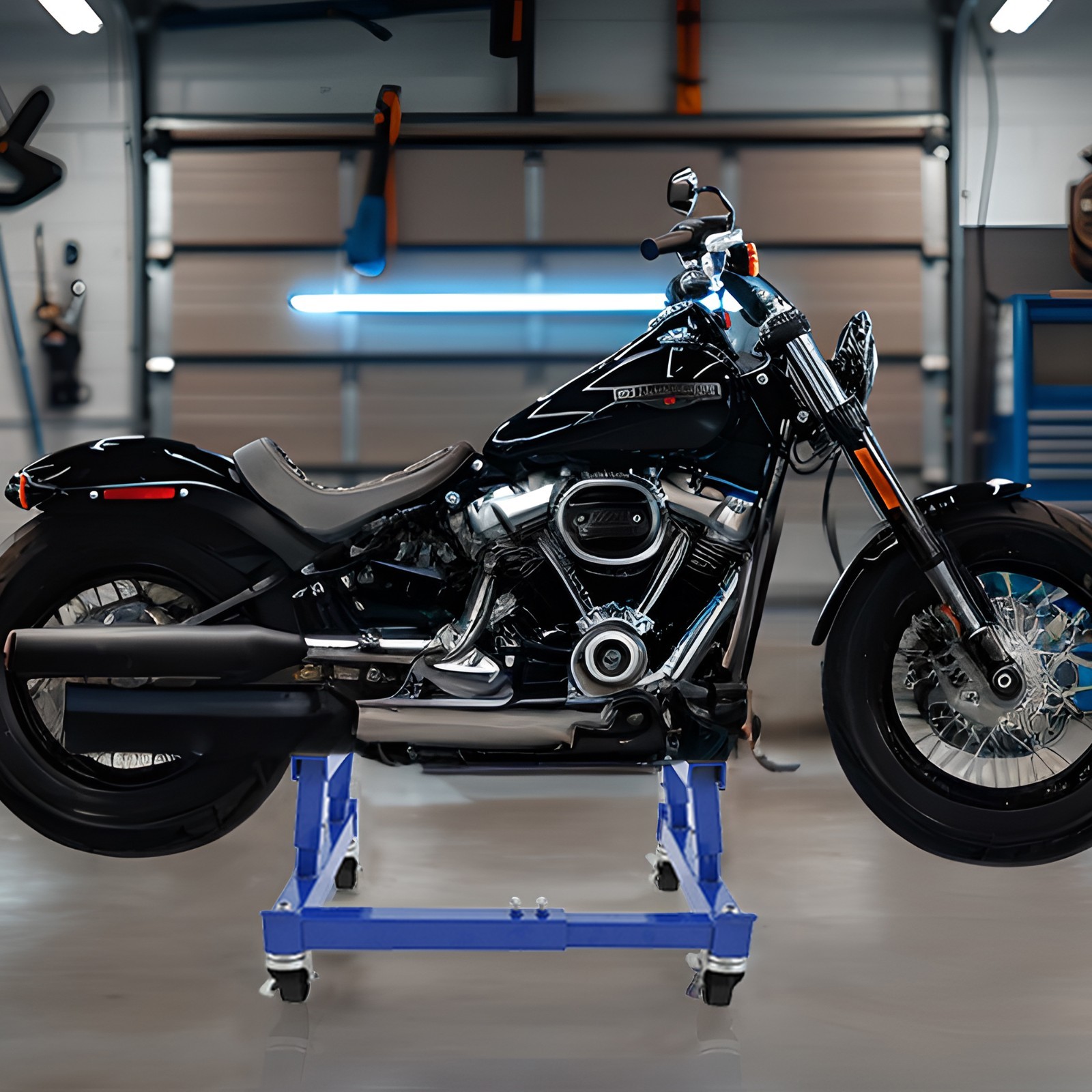 ATV Motorcycle Engine Cradle Dolly, Motorcycle Dolly, Engine Stand ,Blue