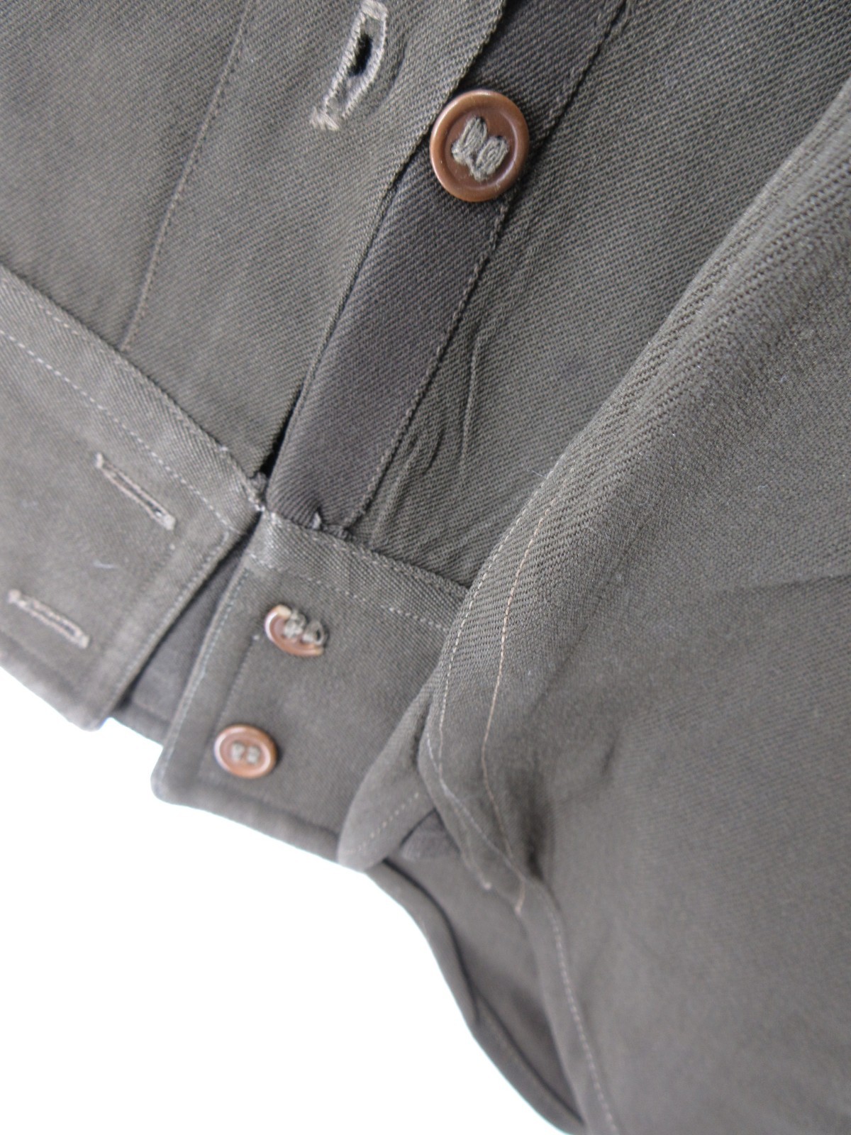 VTG WWII US Army Shirt Small Green Air Force USAAF Uniform Military Wool 1940s *