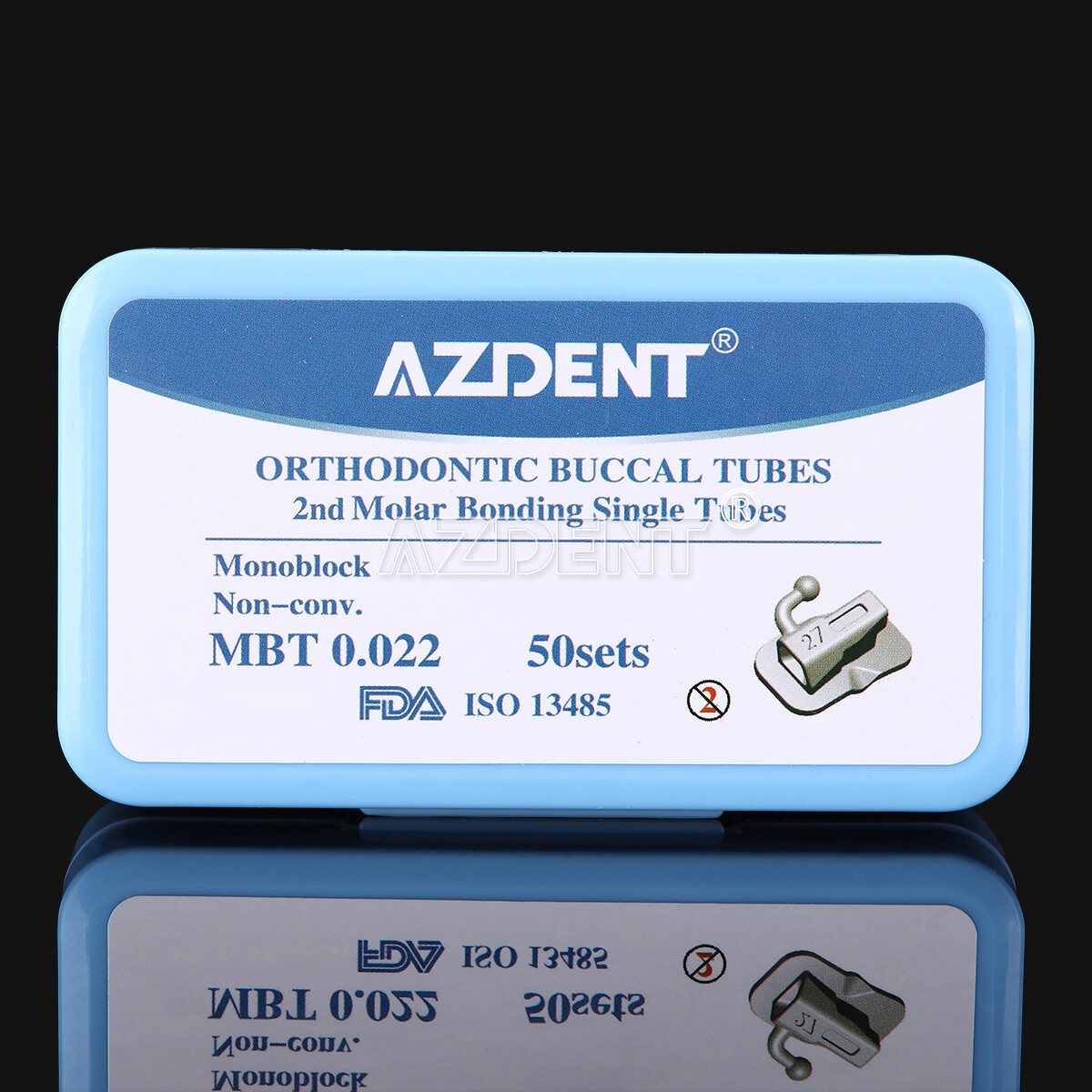 50Sets Dental Orthodontic Buccal Tube 1st 2nd Molar Tube Roth MBT 022/018 AZDENT