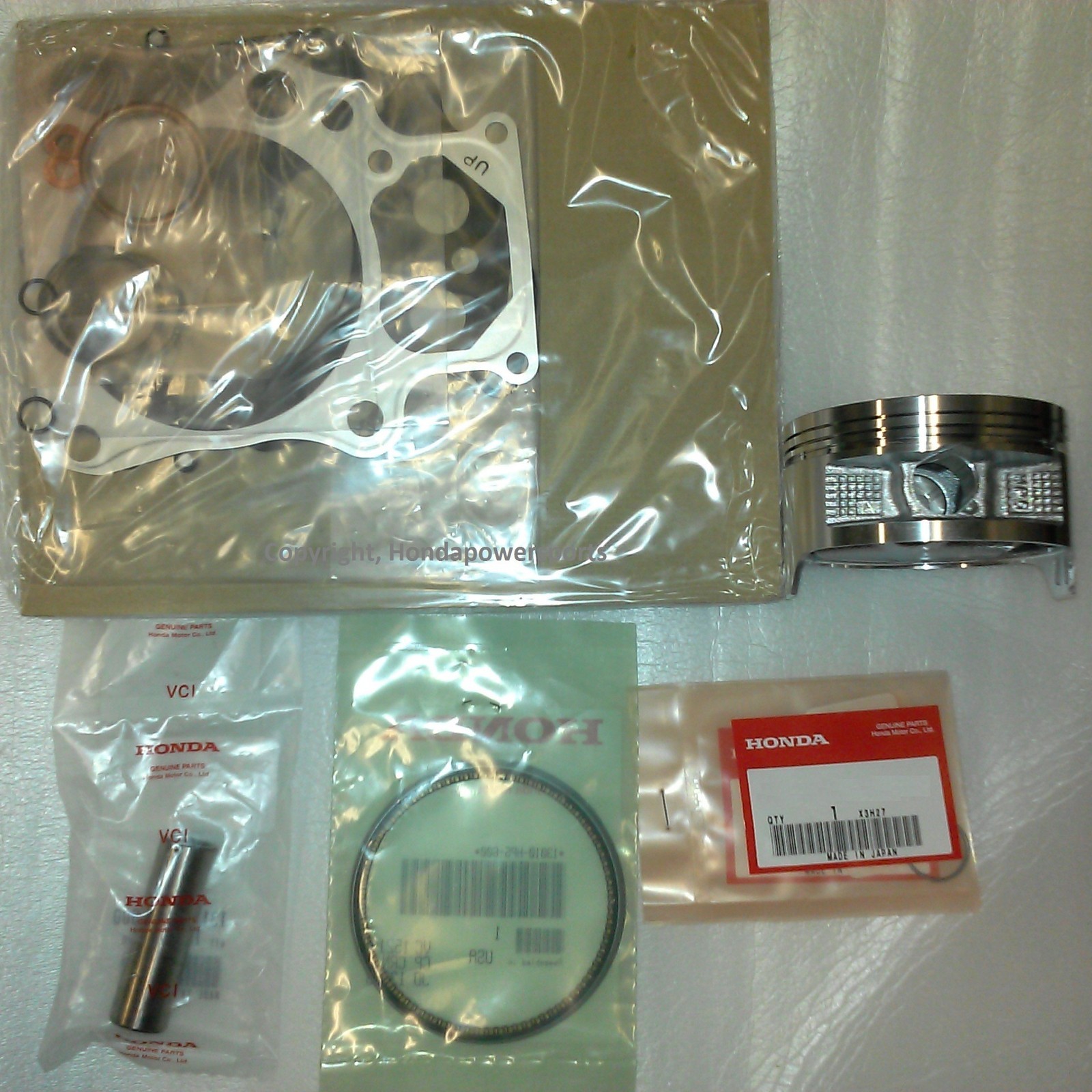Honda OEM TRX420 Rancher Top End Rebuild Kit Standard Piston Rings 2014 to 2019