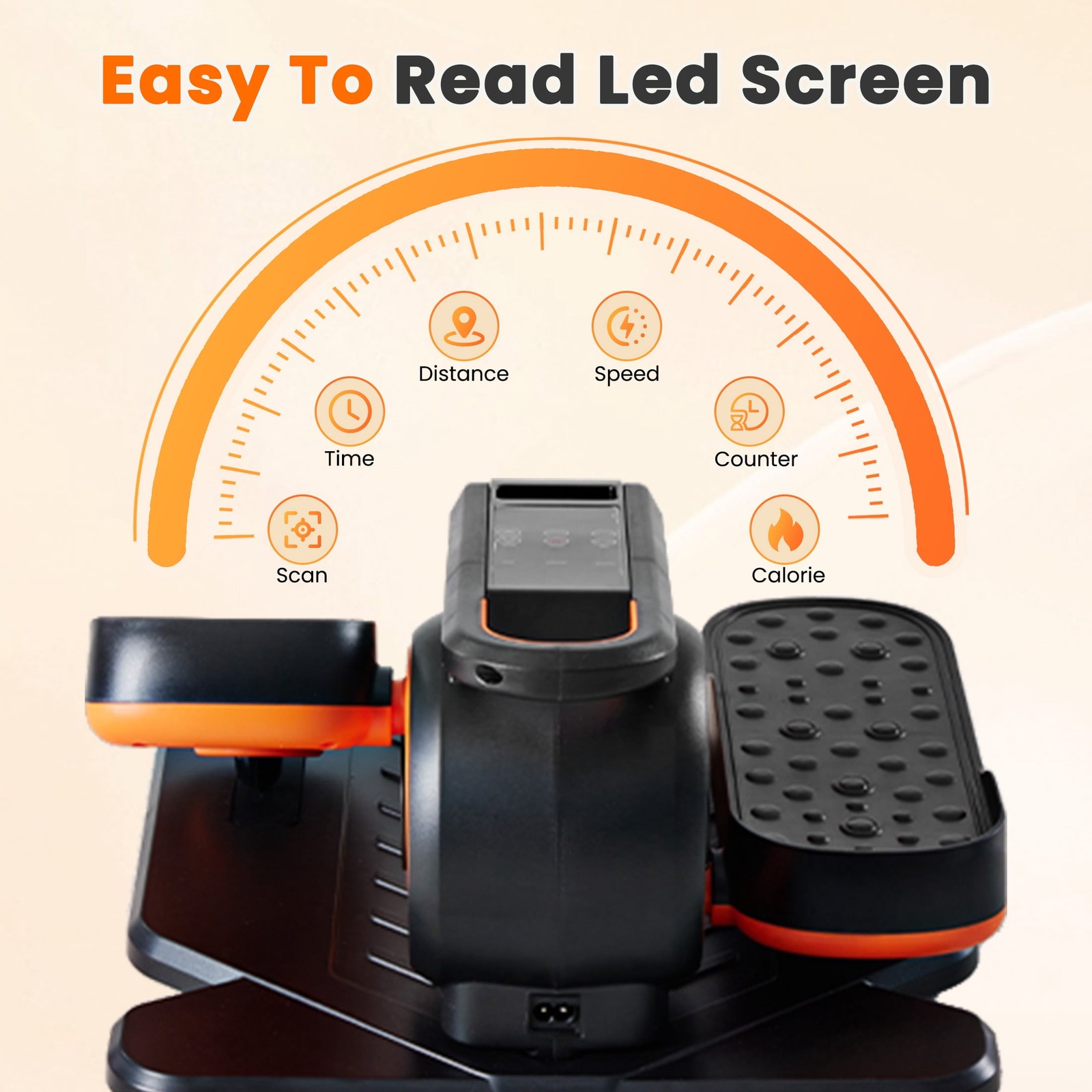 Edx Under Desk Elliptical Machine Portable Electric Leg Exerciser with Remote,