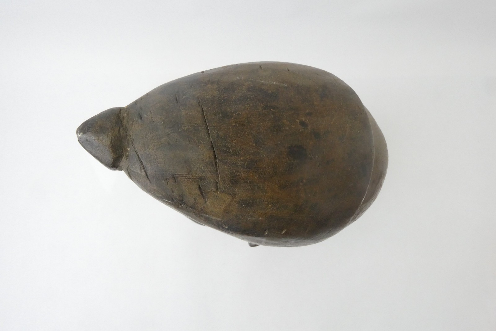 African Carved Wood Fertility Figure Mother & Child Sculpture 15.75"