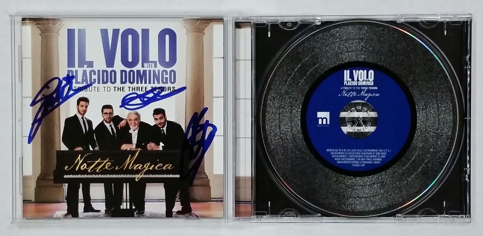 IL VOLO SIGNED NOTTE MAGICA CD W/COA PLACIDO DOMINGO