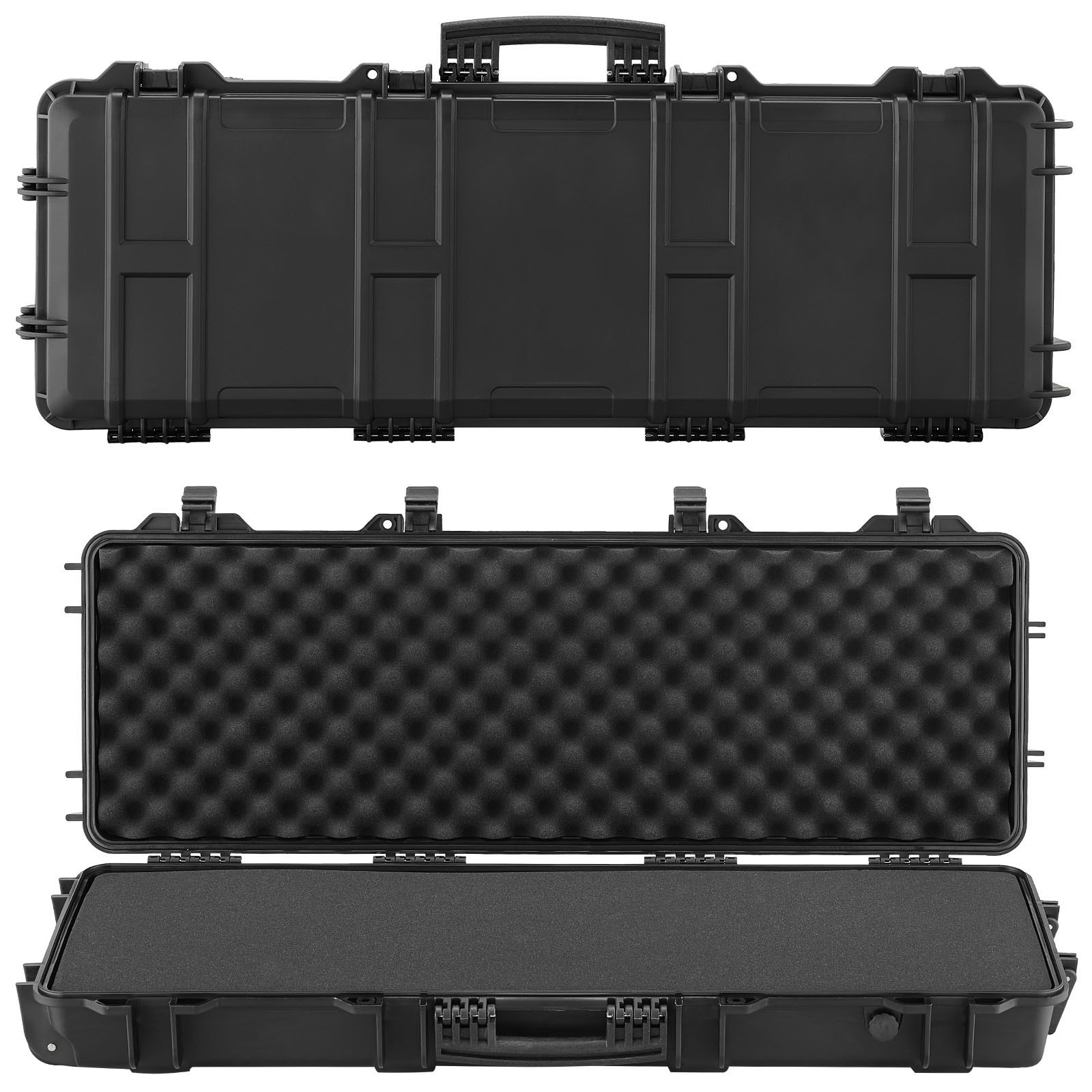 Uimoso Hard Rifle Case IP67 Waterproof Gun Storage with Customizable Foam Black