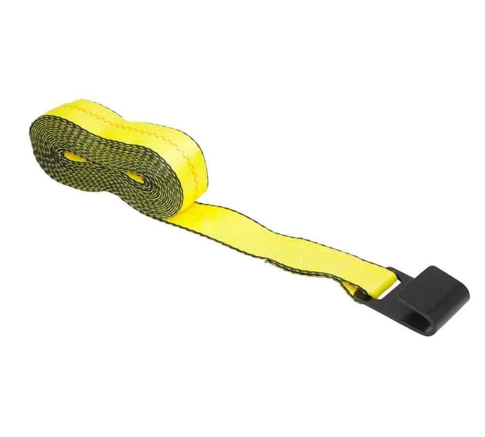 (8 Pack) 2 Inch Winch Straps with Flat Hook ( 30 FT )