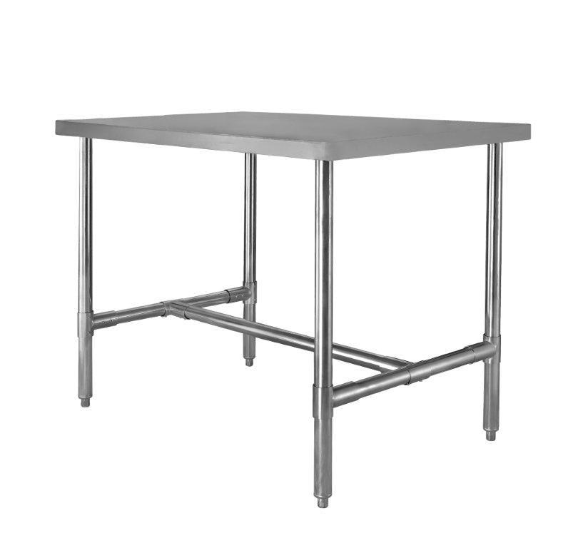 18" x 24" Stainless Steel H Frame Dining Table