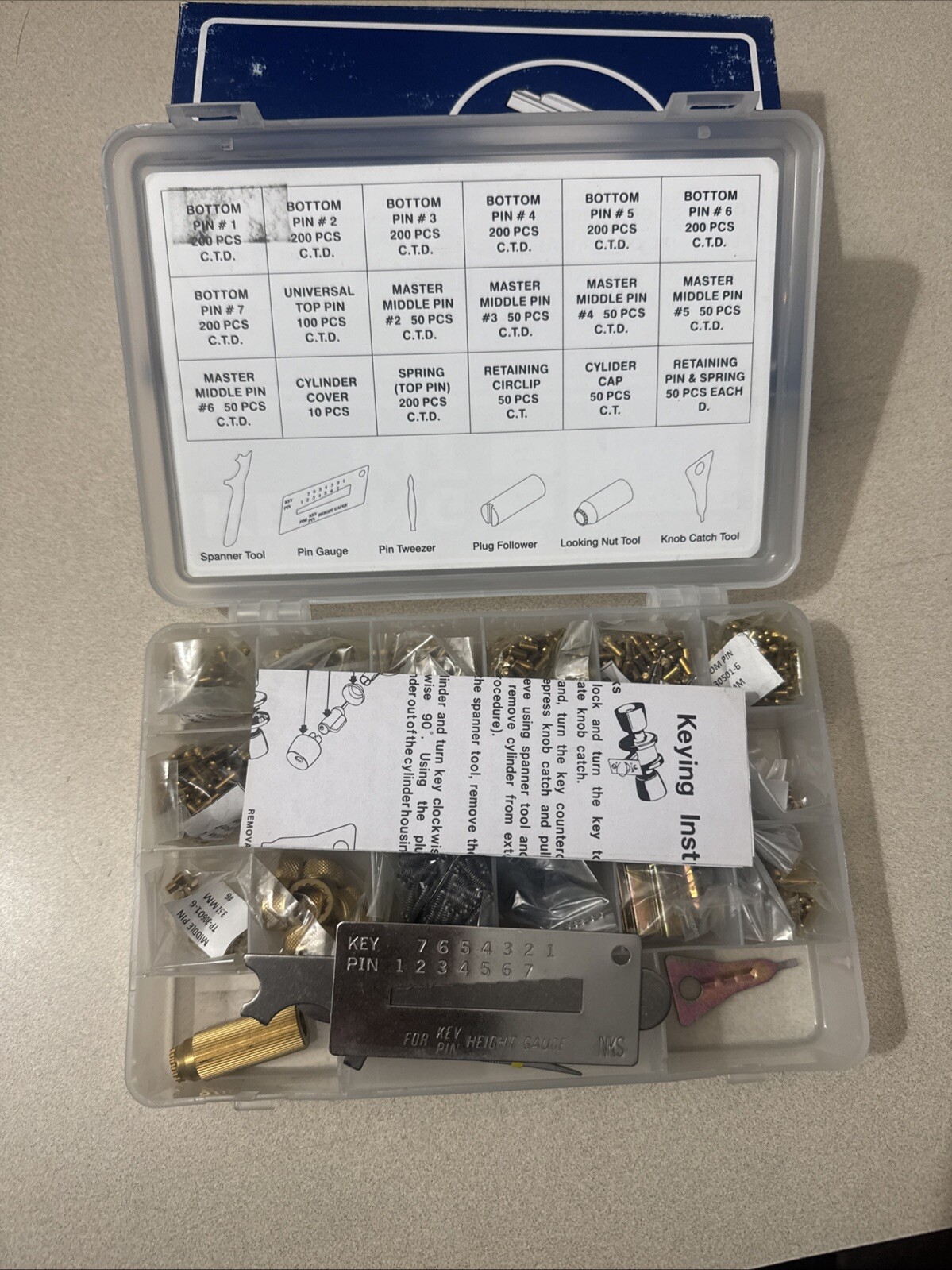 KEYING KIT FOR KWIKSET KEYWAY No.9301 Cylindrical Tubular And Deadbolt