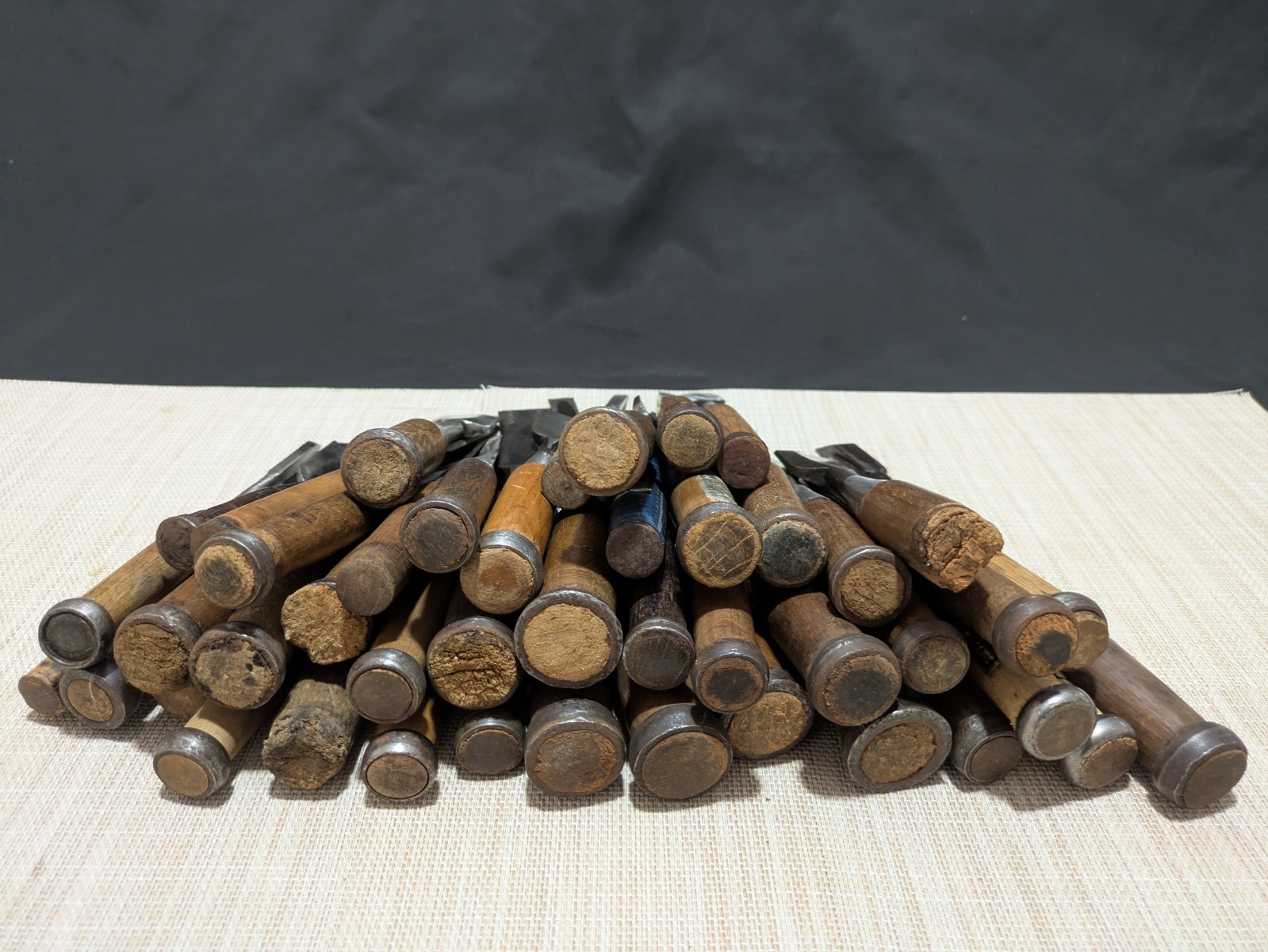 Japanese Chisel Nomi Carpenter Tool Set of 44 Hand Tool wood working R3376