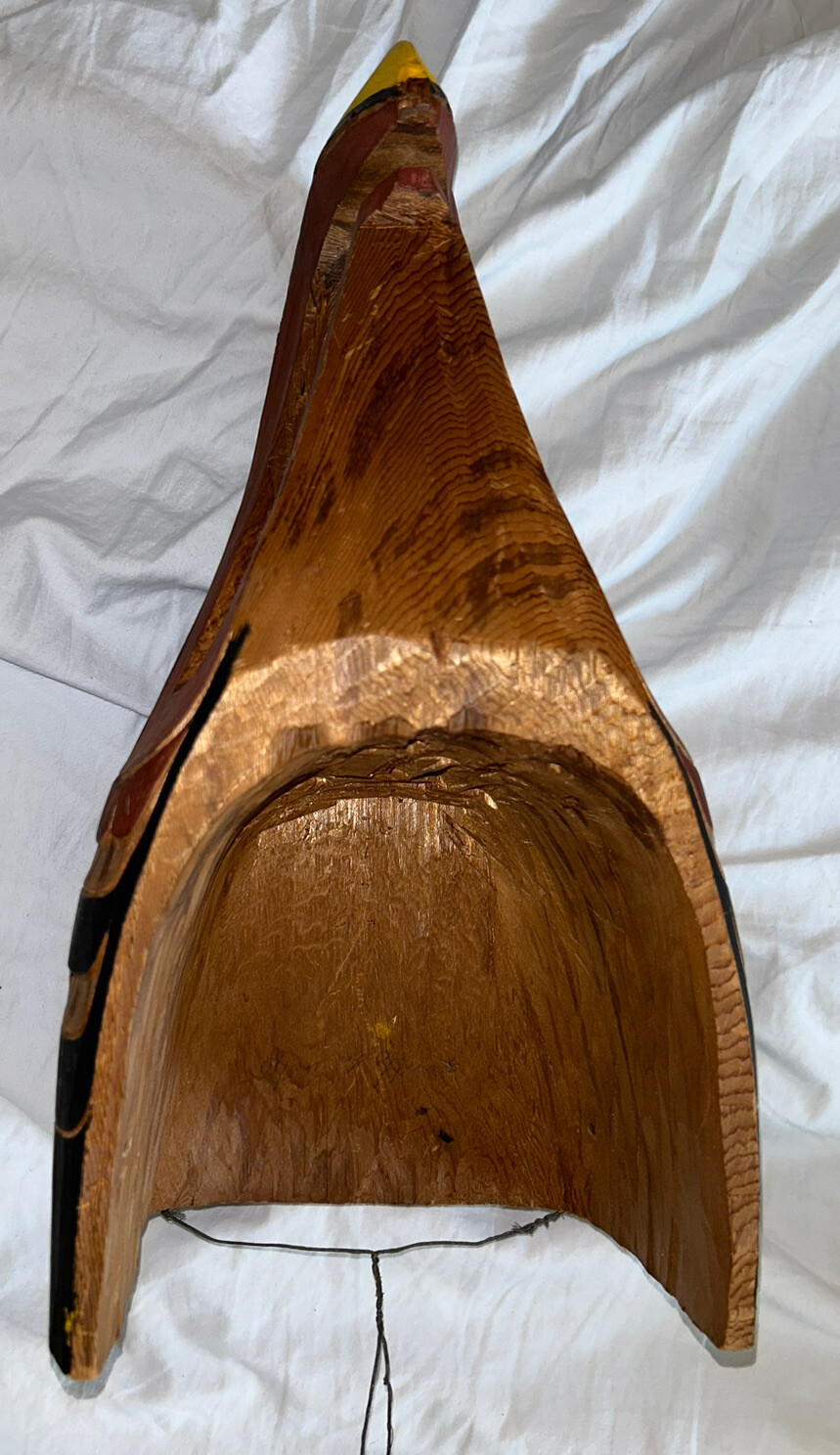 Northwest Coast Vtg Indian First Nation Cedar Headdress Mask Eagle Hand Carved