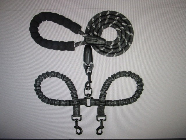 Dual DOUBLE Dog Leash for Two Dogs 360 Swivel No Tangle Walking Leash 25-150 lbs