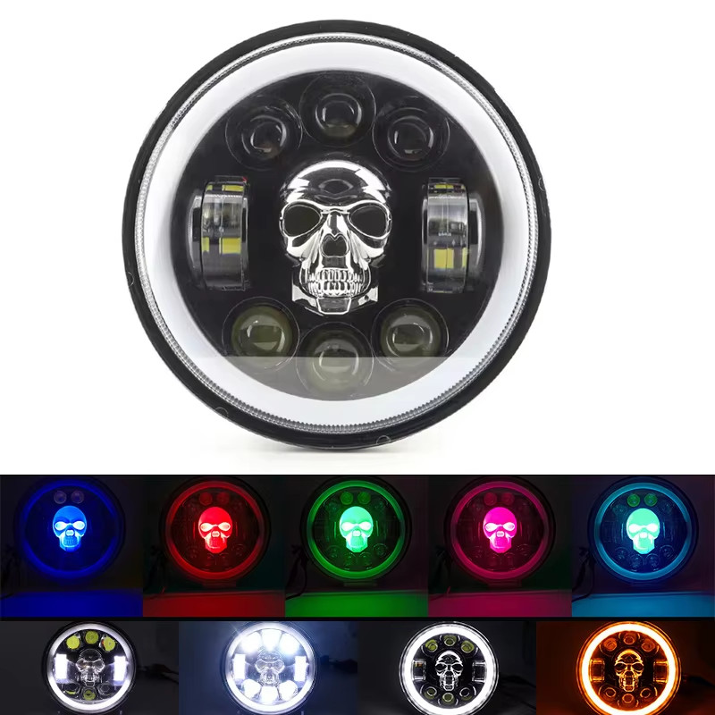 5-3/4" 5.75 LED Headlight High Low for Harley Sportster XL 883 1200 Dyna W3M0