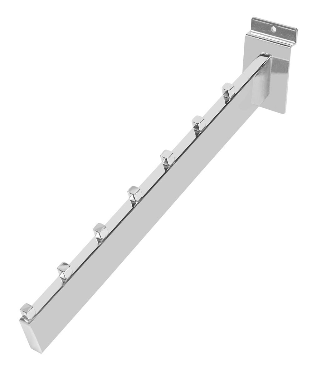 Set of 10 Slatwall Waterfall Faceouts Chrome 7 Ball Cube Cascading Slat Grid 15"