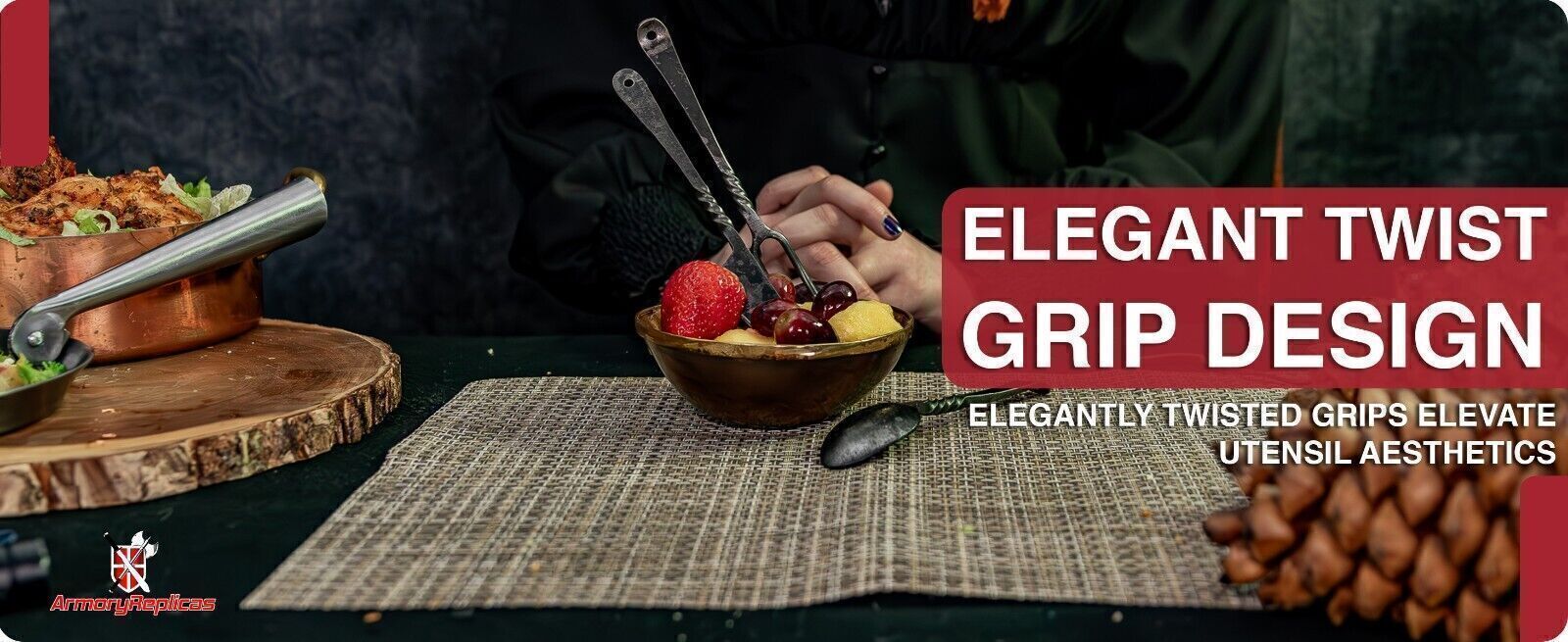 Forged Blacksmith Medieval Dining Hall Eating Kitchen Renaissance Utensils