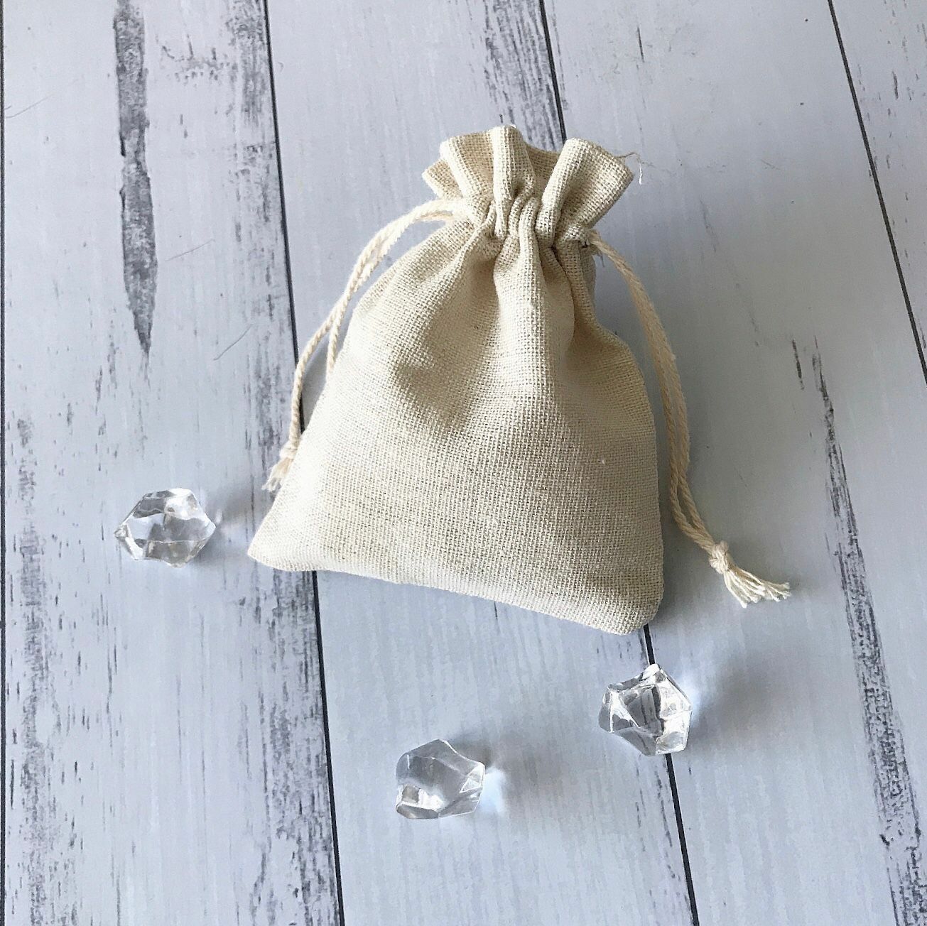 500 Cotton Linen Pouch Bag Handmade Jewelry Product Packing Packaging Bag 8x10cm