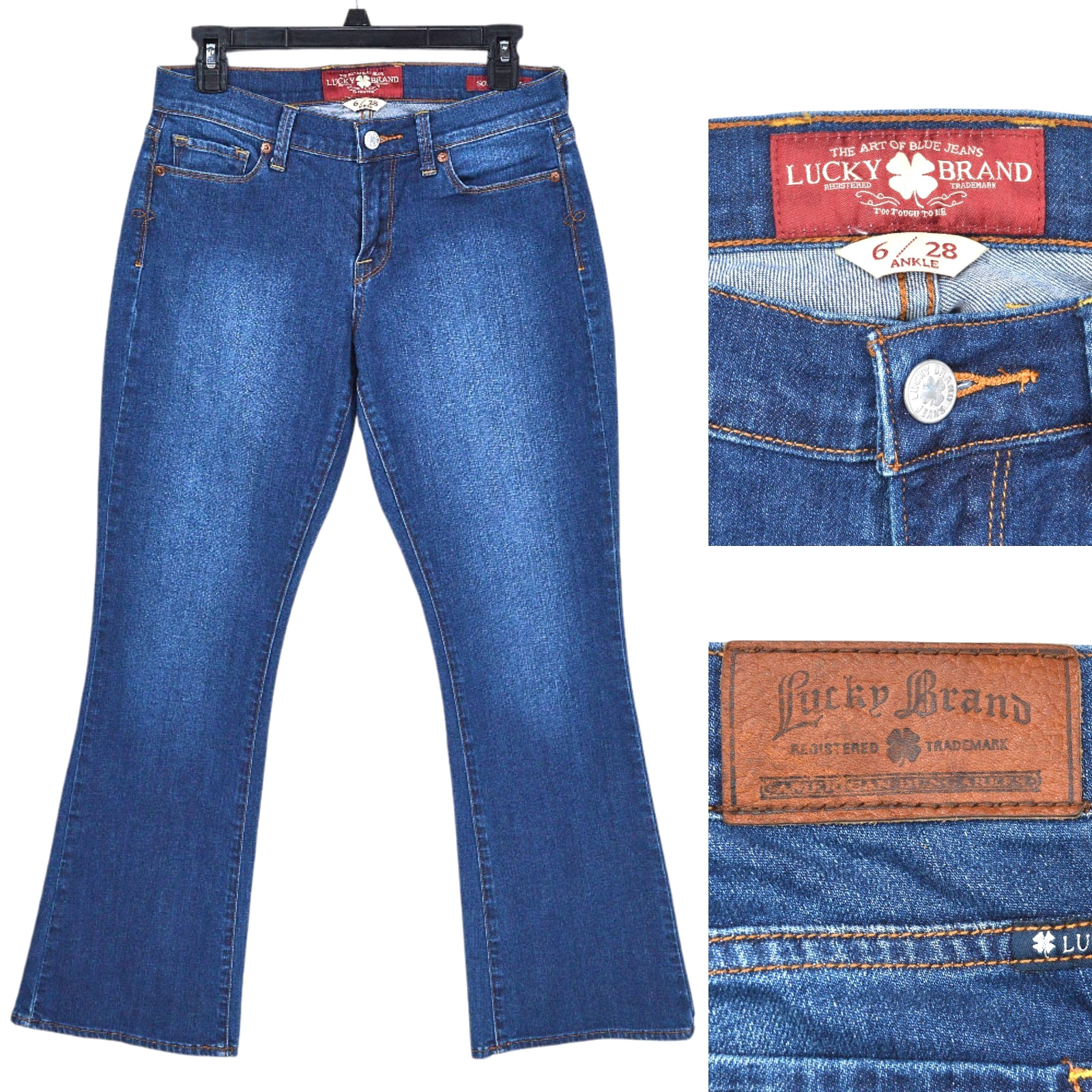 Lucky Brand Sofia Boot Jeans Womens 6/28 Low Rise Blue Denim Stretch Medium Wash