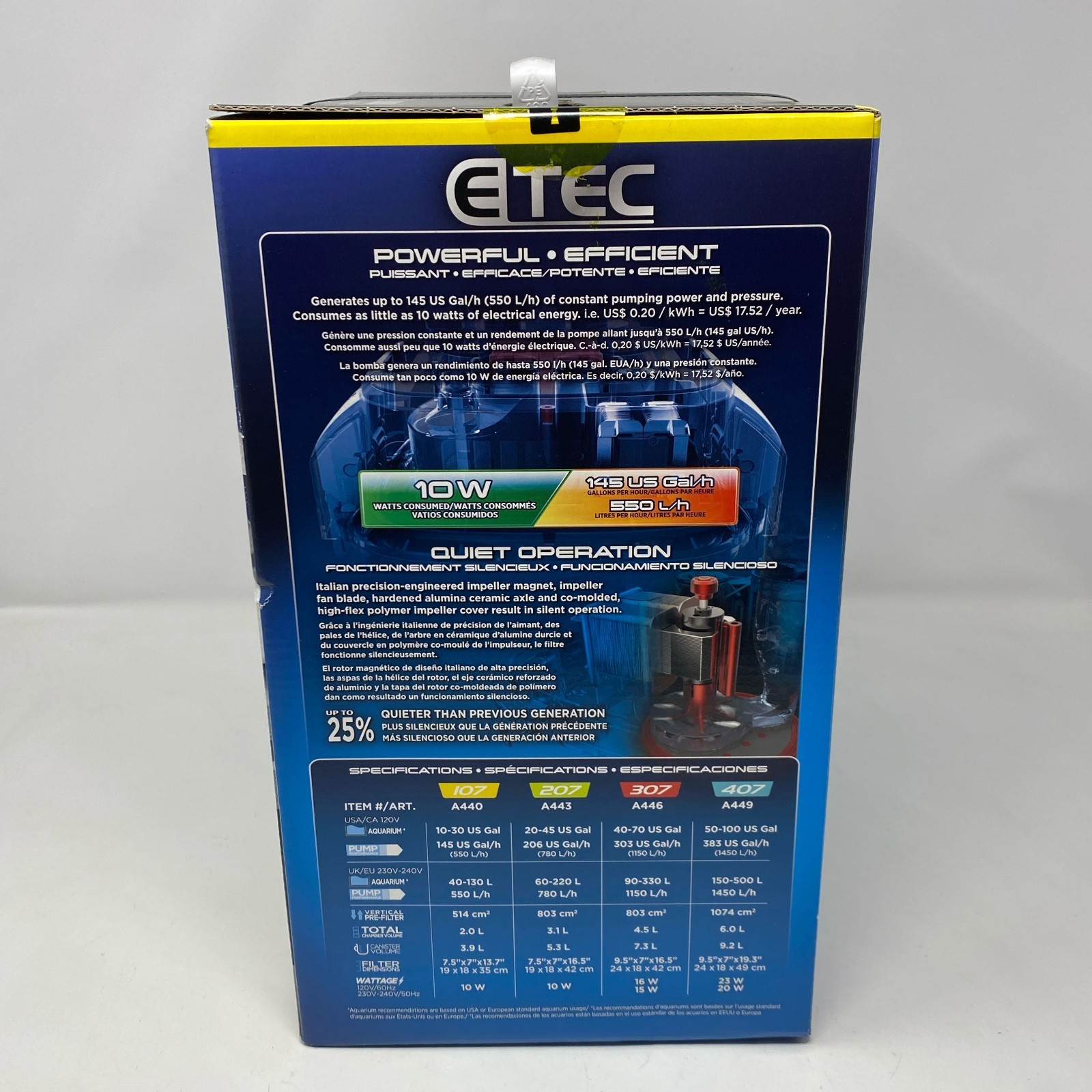 Fluval 107 Performance Canister Filter - Black - For 10-30 Gallon Aquariums