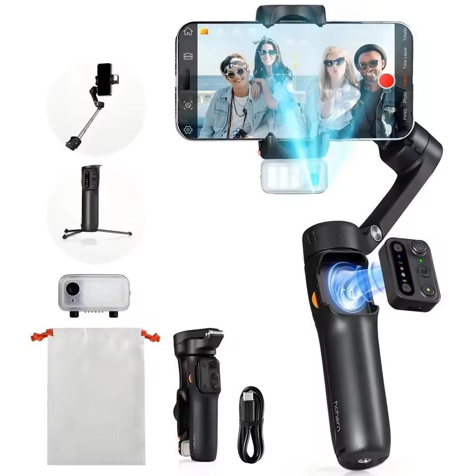Hohem iSteady V3 3-Axis Gimbal Stabilizer AI-Face for iPhone 15 Samsung Huawei