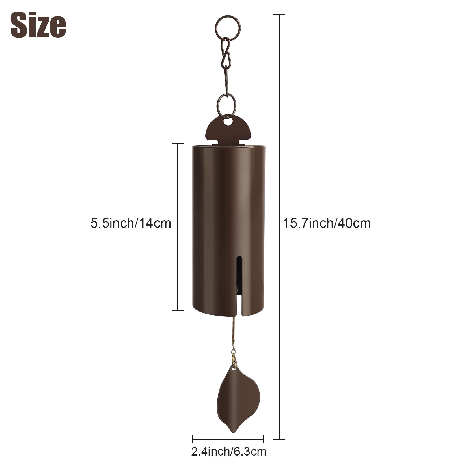 Large Deep Resonance Serenity Bell Heroic Wind Chime Outdoor Home Decor Windbell