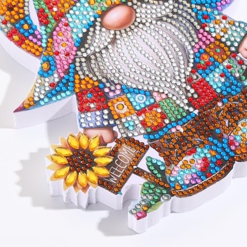 Gnome Tabletop Diamond Art Painting Kit Ornaments, Diamond Painting Q001