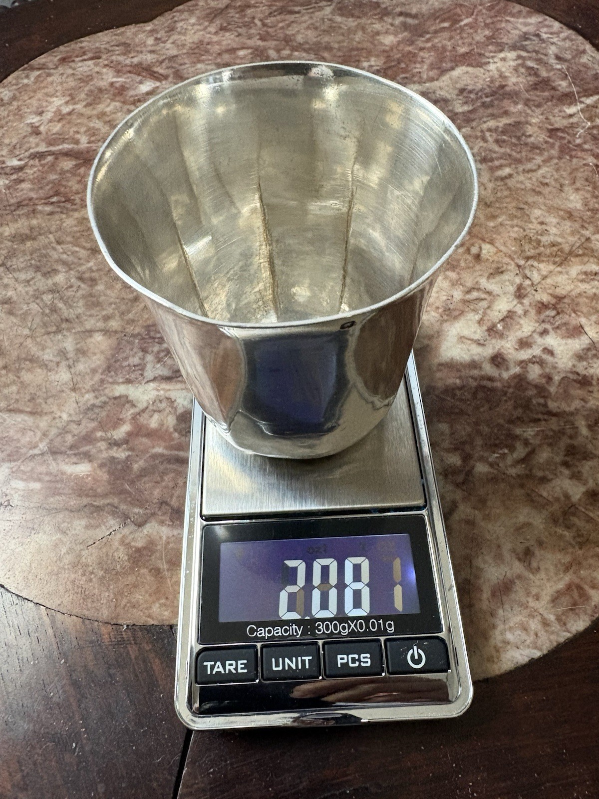 Vintage Octagonal Sterling Silver Cup