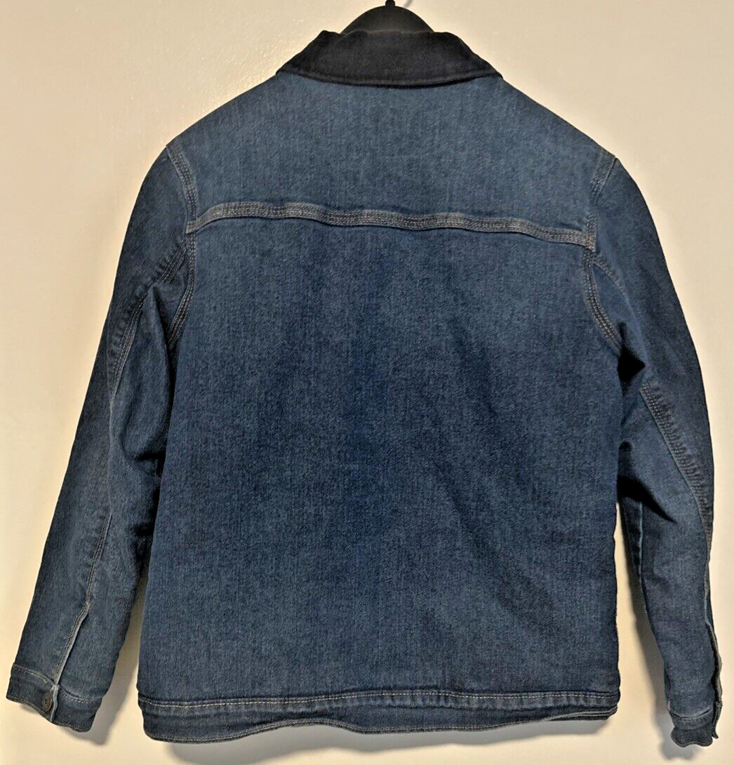 Oshkosh B’gosh Youth Girls Size 14 Full Zip Denim Lined Jacket w/Corduroy Collar