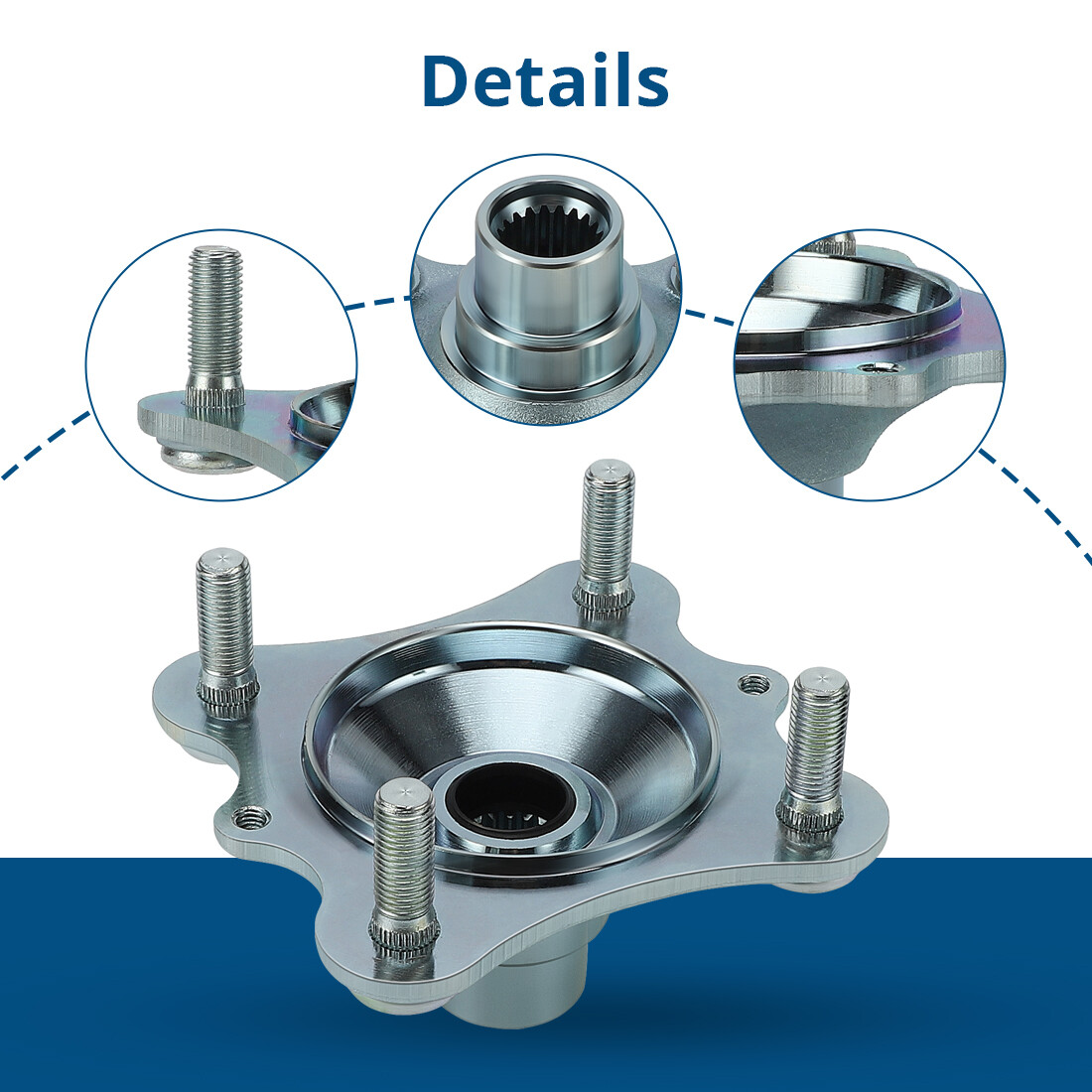 2PCS Front Wheel Hub Kit for Honda TRX350FE TRX350FM 4x4 Rancher 350 2000-2006