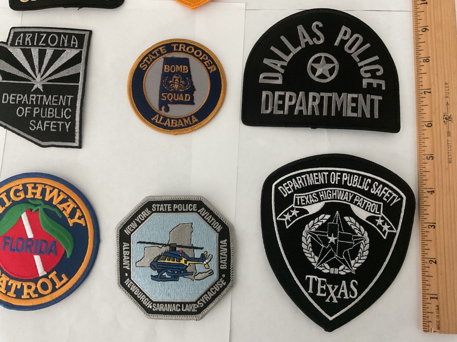 Police collectors Wholesale patch set 20 pieces all different patches. All New