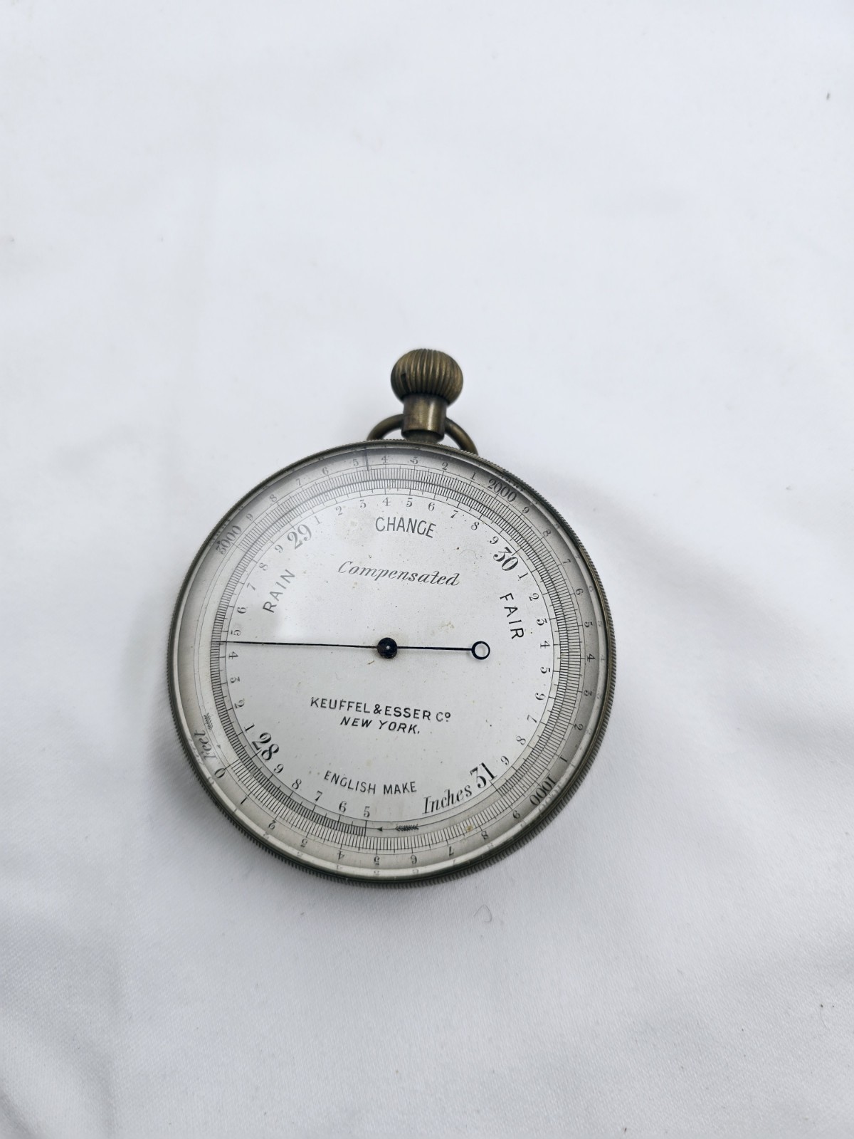 Antique Keuffel & Esser Surveying Aneroid Barometer English Make