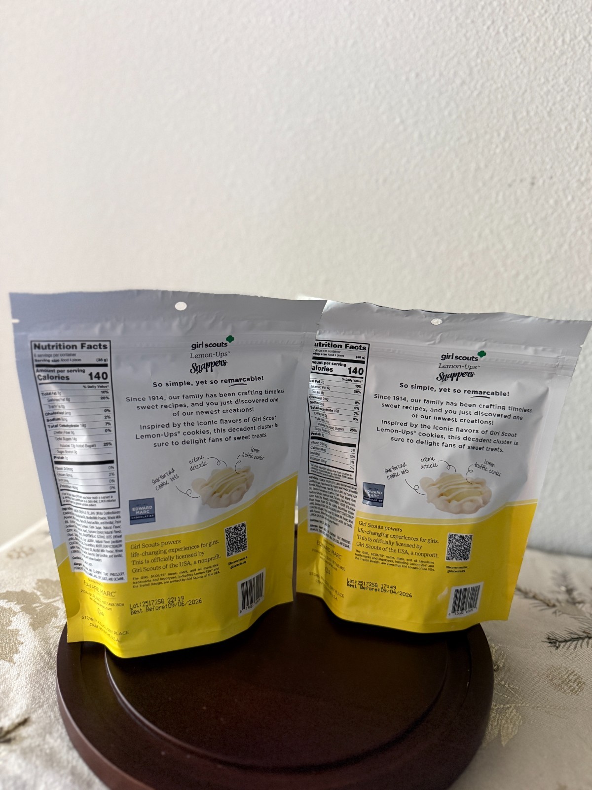 Edward Marc Chocolatier Girl Scouts Lemon Ups Snapper 6 Oz-2 PACKS-EXP 02/2027