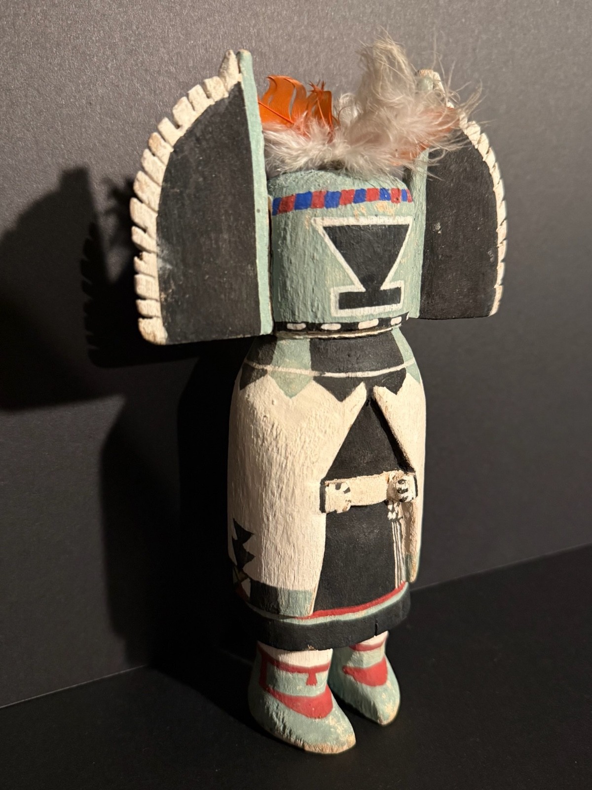 HOPI CROW MOTHER CARVED & PAINTED COTTONWOOD KACHINA DOLL, EXCELLENT CONDITION!