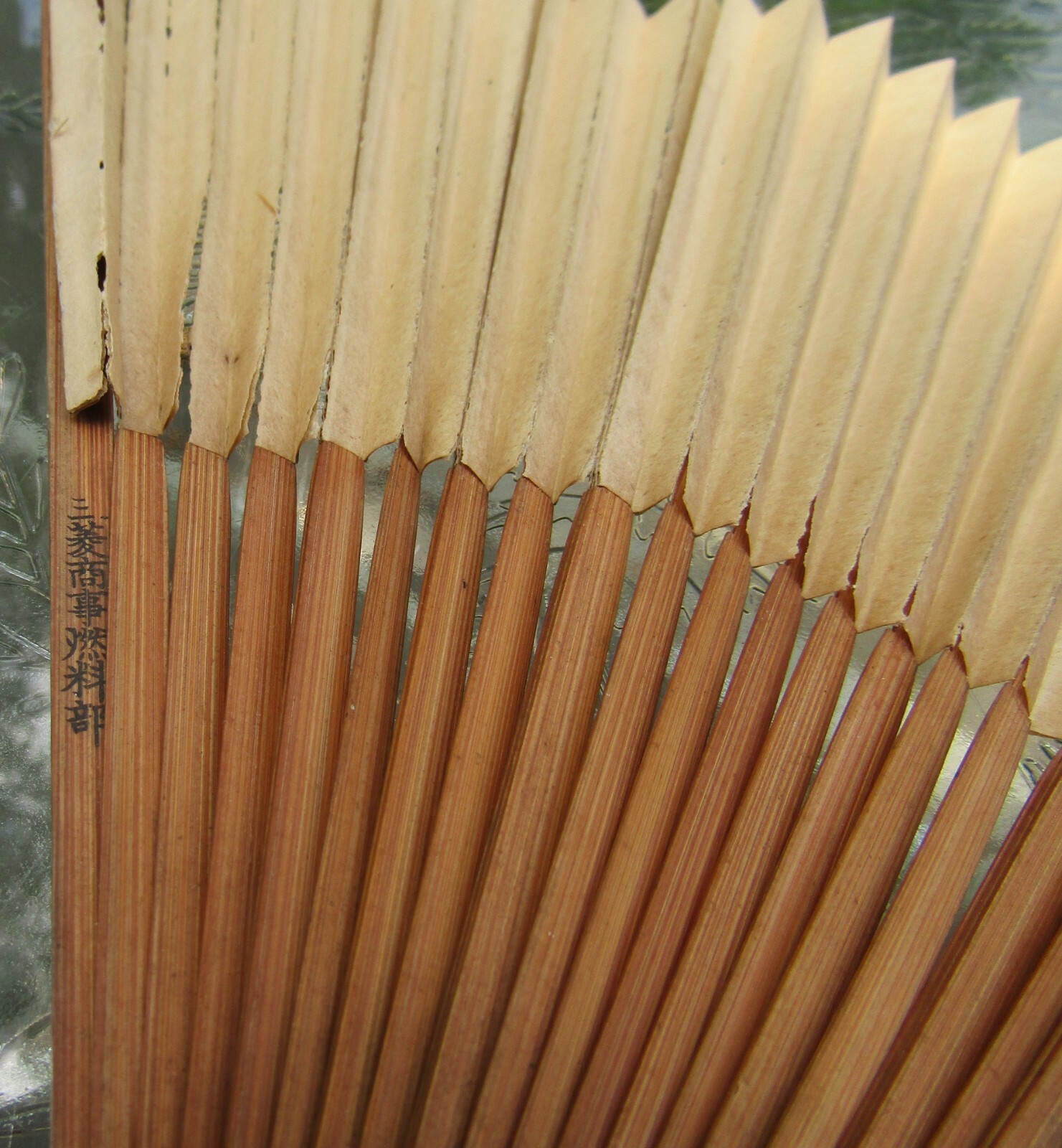 Vintage Tydol Veedol Gasoline Oil Chinese Hand Held Advertising Fan USED rare