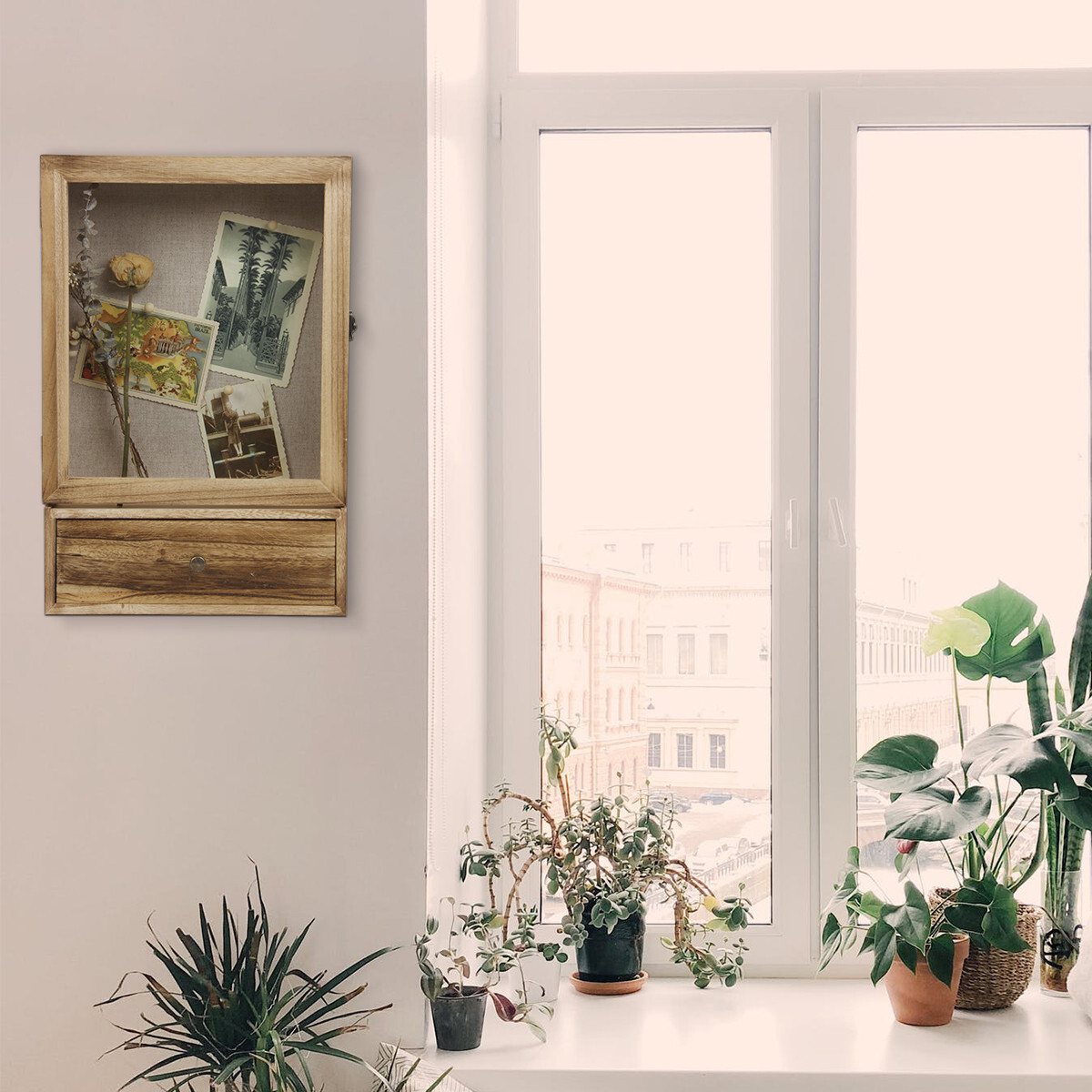 Shadow Box Display Case Large 11x16 Shadow Box Picture Frame W/ Drawer