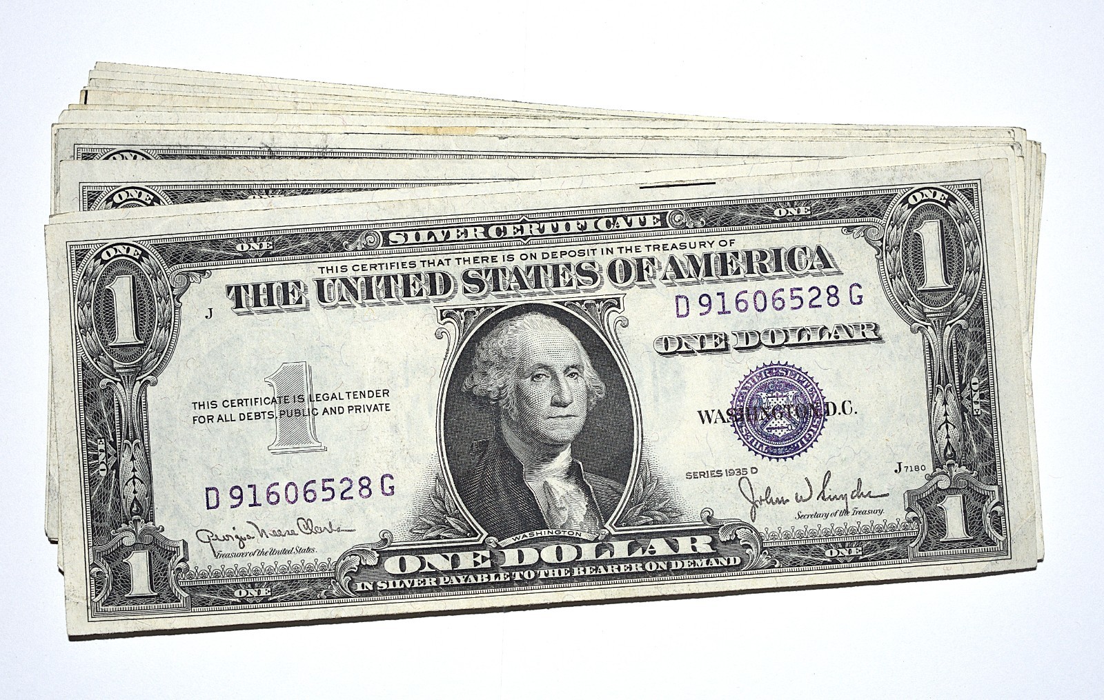 1935 *D* $1 Silver Certificates Block D/G VF-EF Condition Crisp !