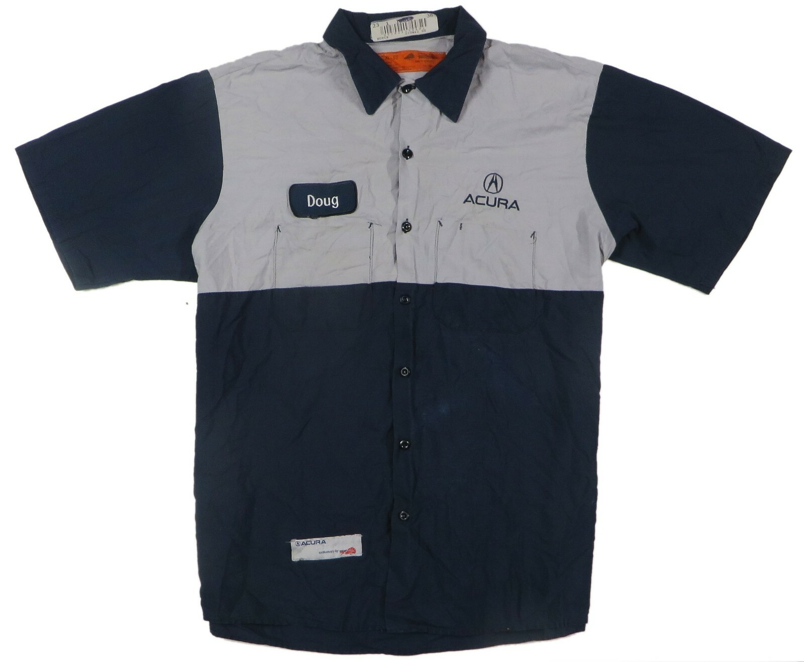 Short Sleeve Mens Red Kap Mechanic Work Shirts Technician Uniform Dealership